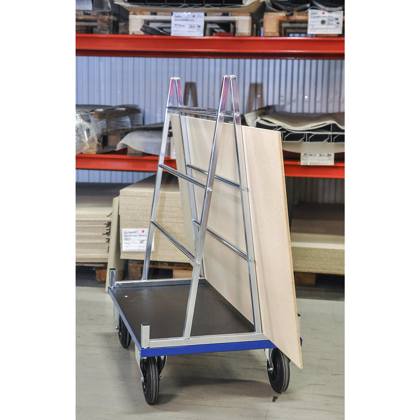 KM8400 panel trolley, LxWxH 1000 x 700 x 1380 mm, 2 swivel castors and 2 fixed castors.