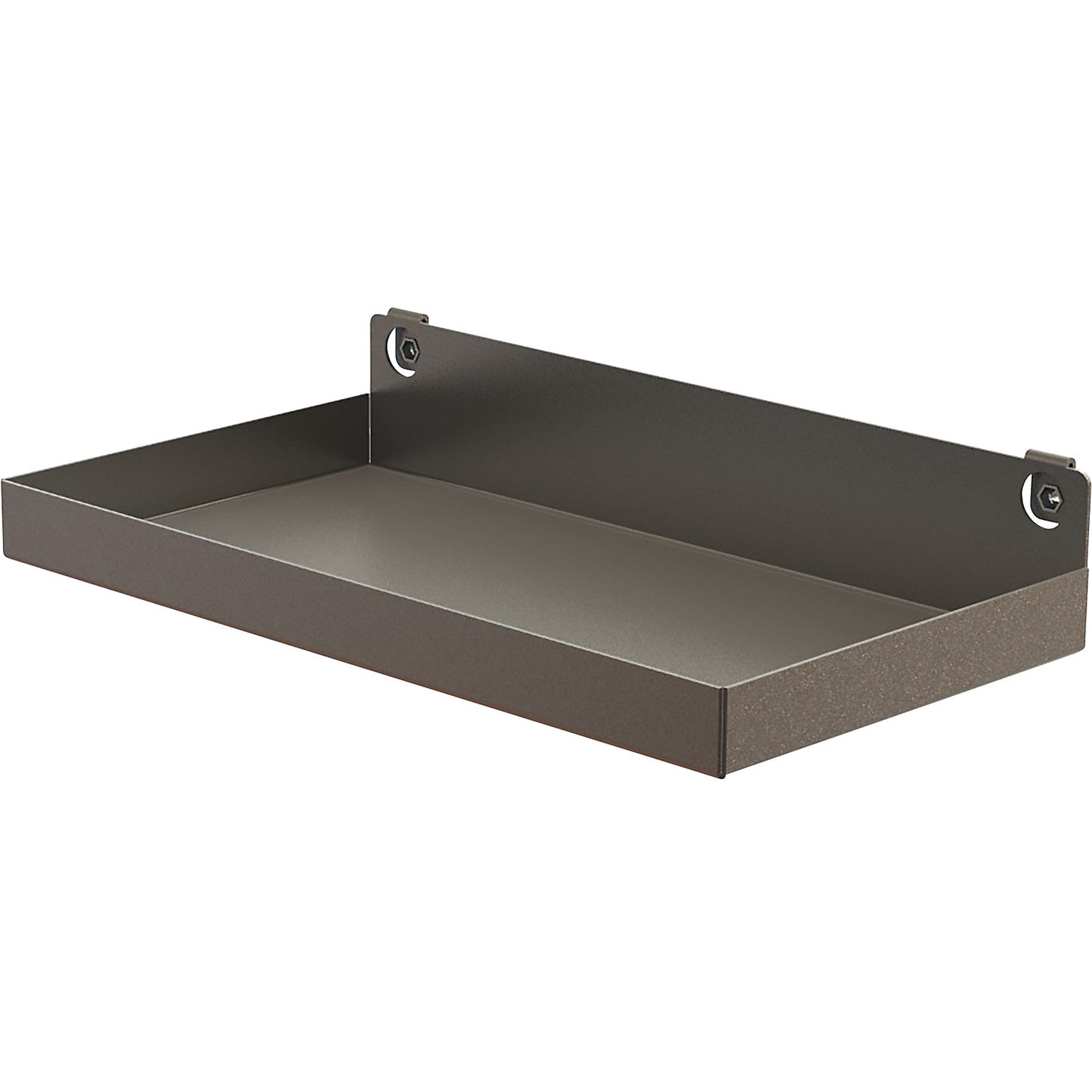 Stainless steel storage box, for stainless steel perforated panel, LxWxH 283 x 155 x 55 mm.