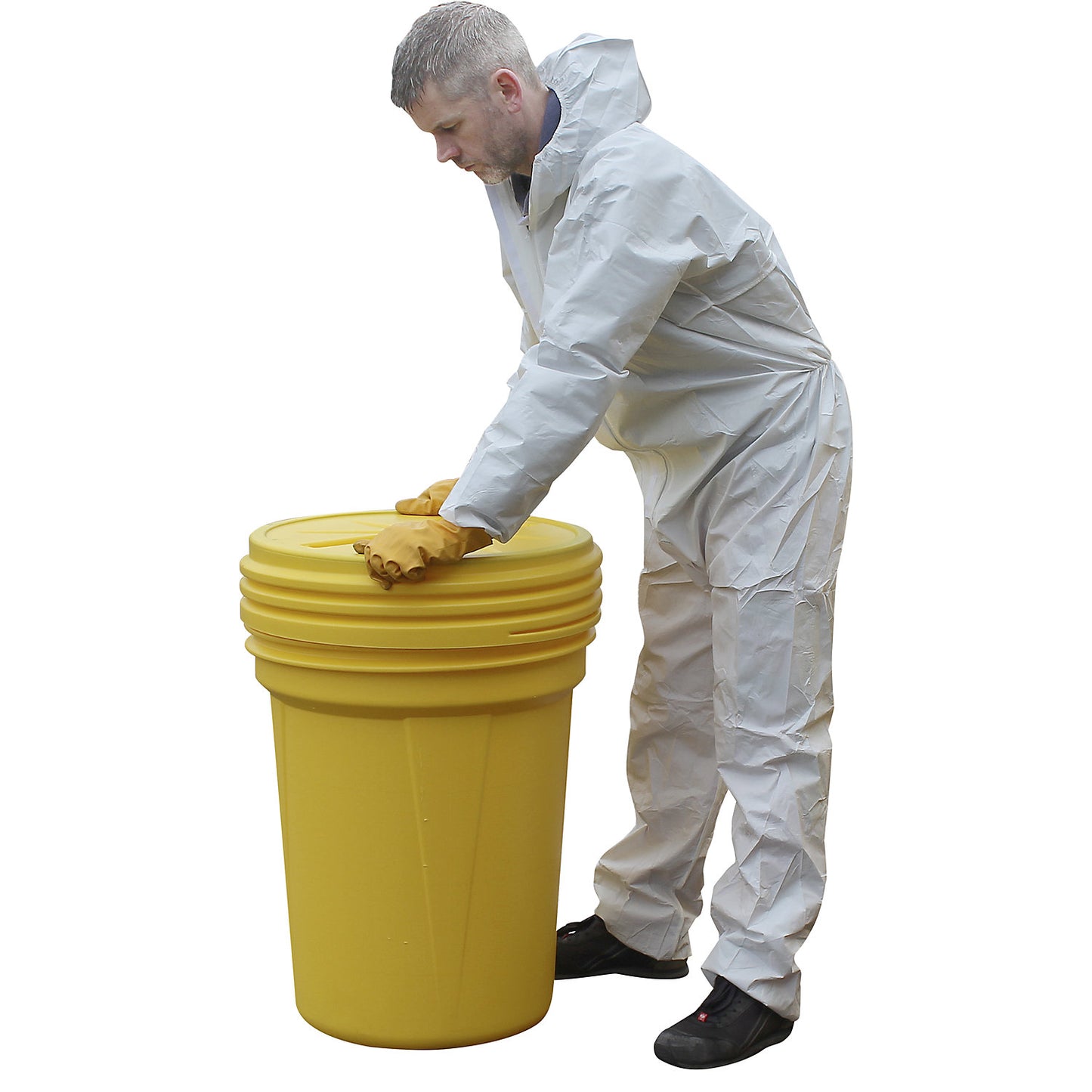 PE safety drum with UN coding, with screw on lid, capacity 114 l.
