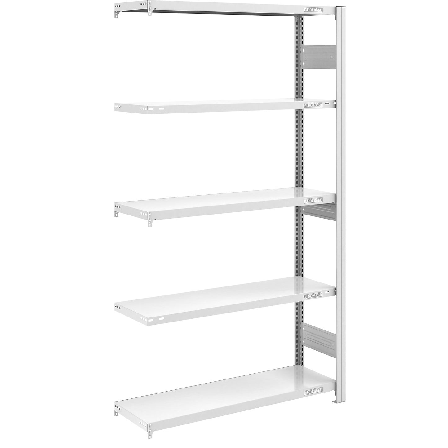 Heavy duty boltless shelving unit, double-sided, HxWxD 2000 x 1000 x 400 mm, grey, extension shelf unit.