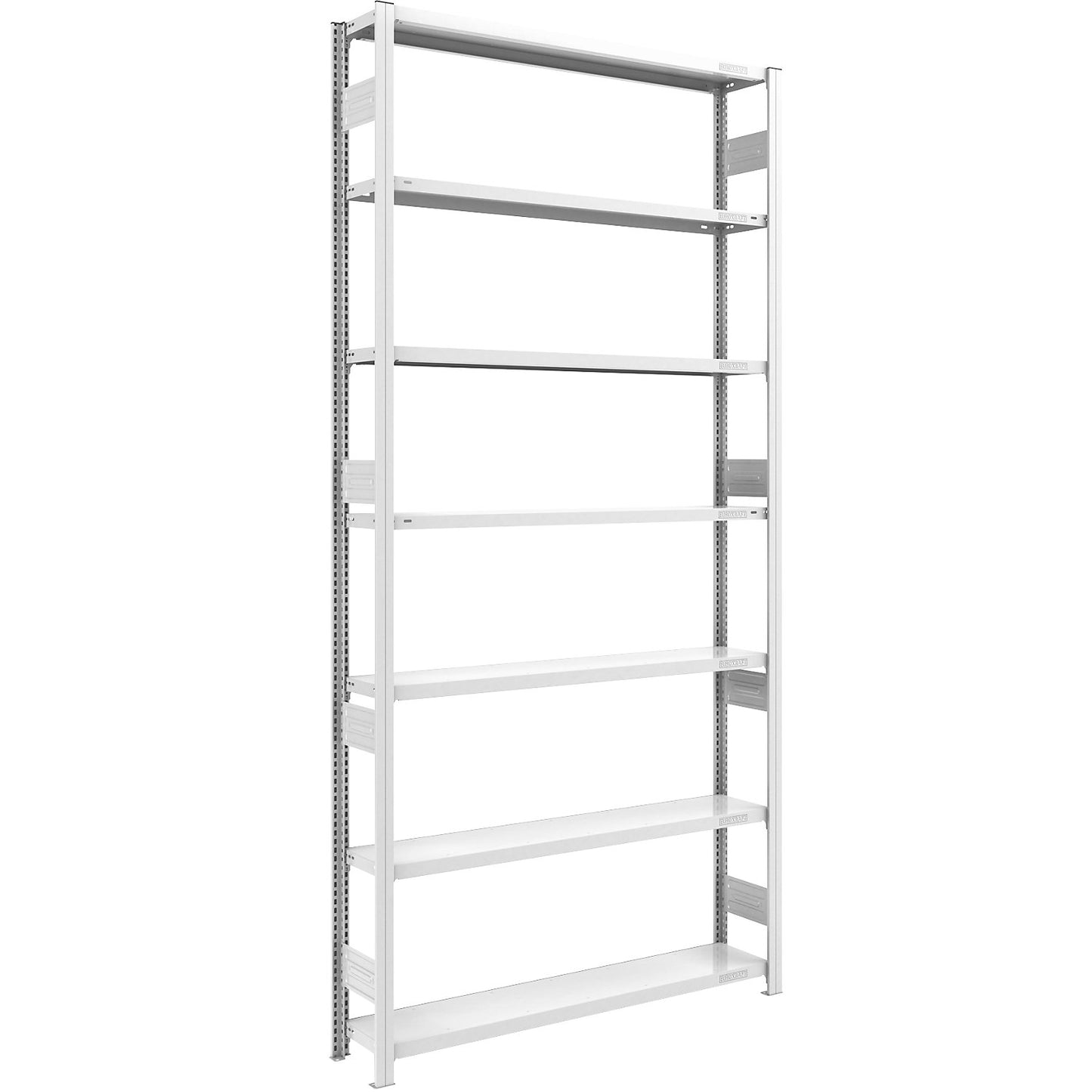 Heavy duty boltless shelving unit, double-sided, HxWxD 3000 x 1300 x 300 mm, grey, standard shelf unit.