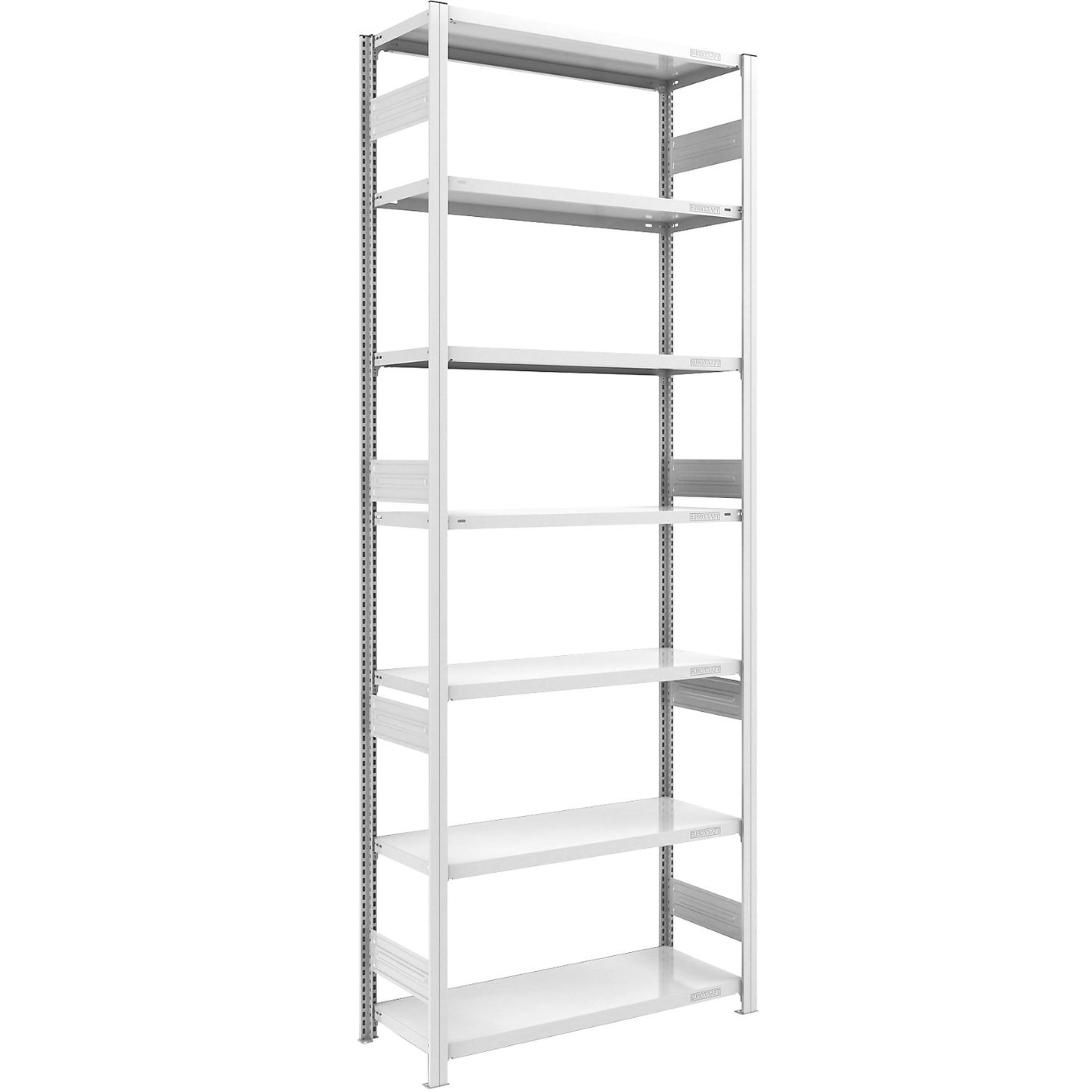 Heavy duty boltless shelving unit, double-sided, HxWxD 3000 x 1000 x 500 mm, grey, standard shelf unit.