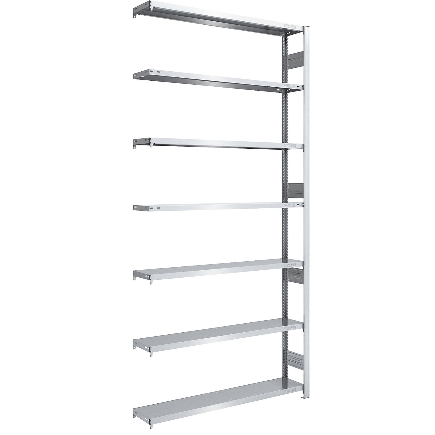 Heavy duty boltless shelving unit, double-sided, HxWxD 3000 x 1300 x 300 mm, zinc plated, extension shelf unit.