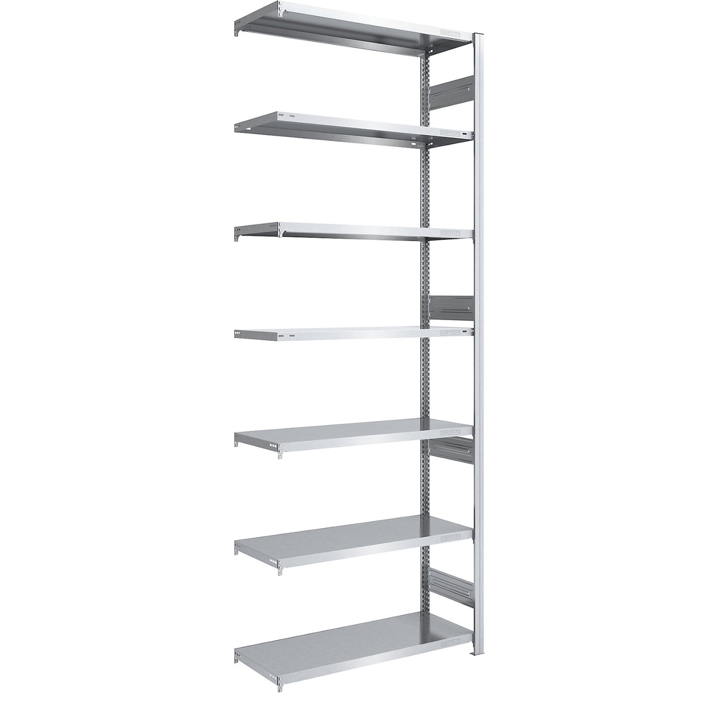 Heavy duty boltless shelving unit, double-sided, HxWxD 3000 x 1000 x 500 mm, zinc plated, extension shelf unit.