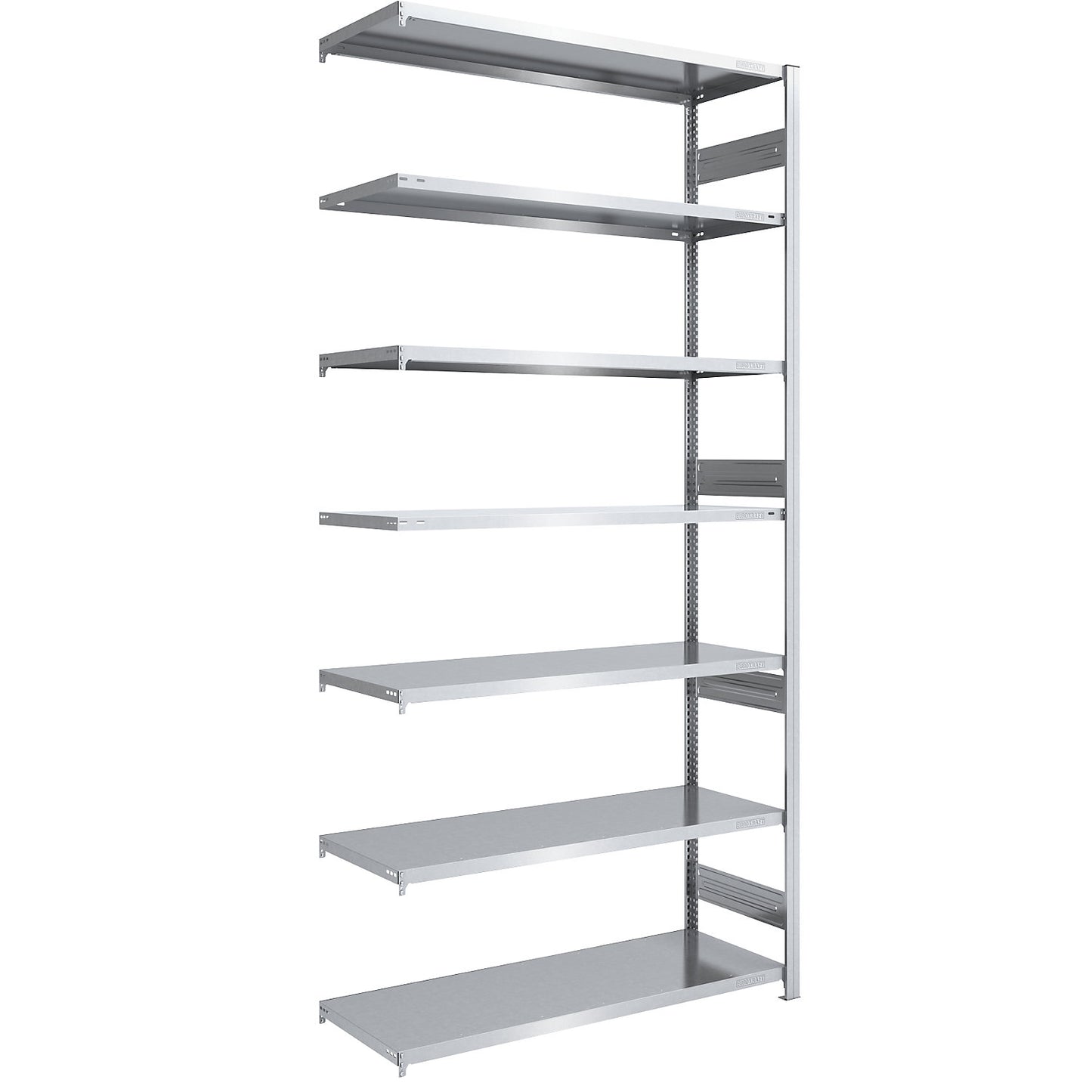 Heavy duty boltless shelving unit, double-sided, HxWxD 3000 x 1300 x 600 mm, zinc plated, extension shelf unit.