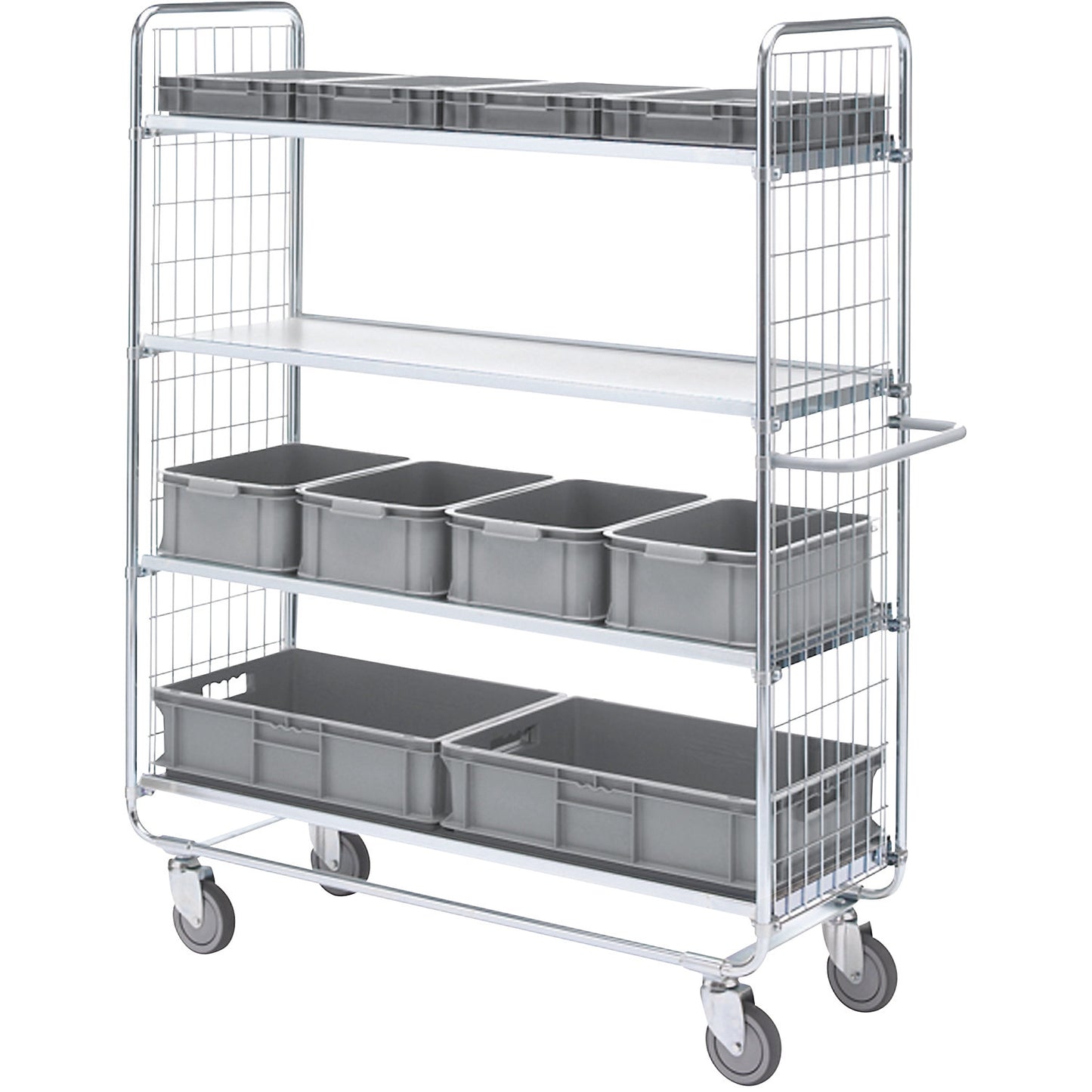 SERIES 100 shelf truck, 4 shelves, LxWxH 800 x 460 x 1585 mm.