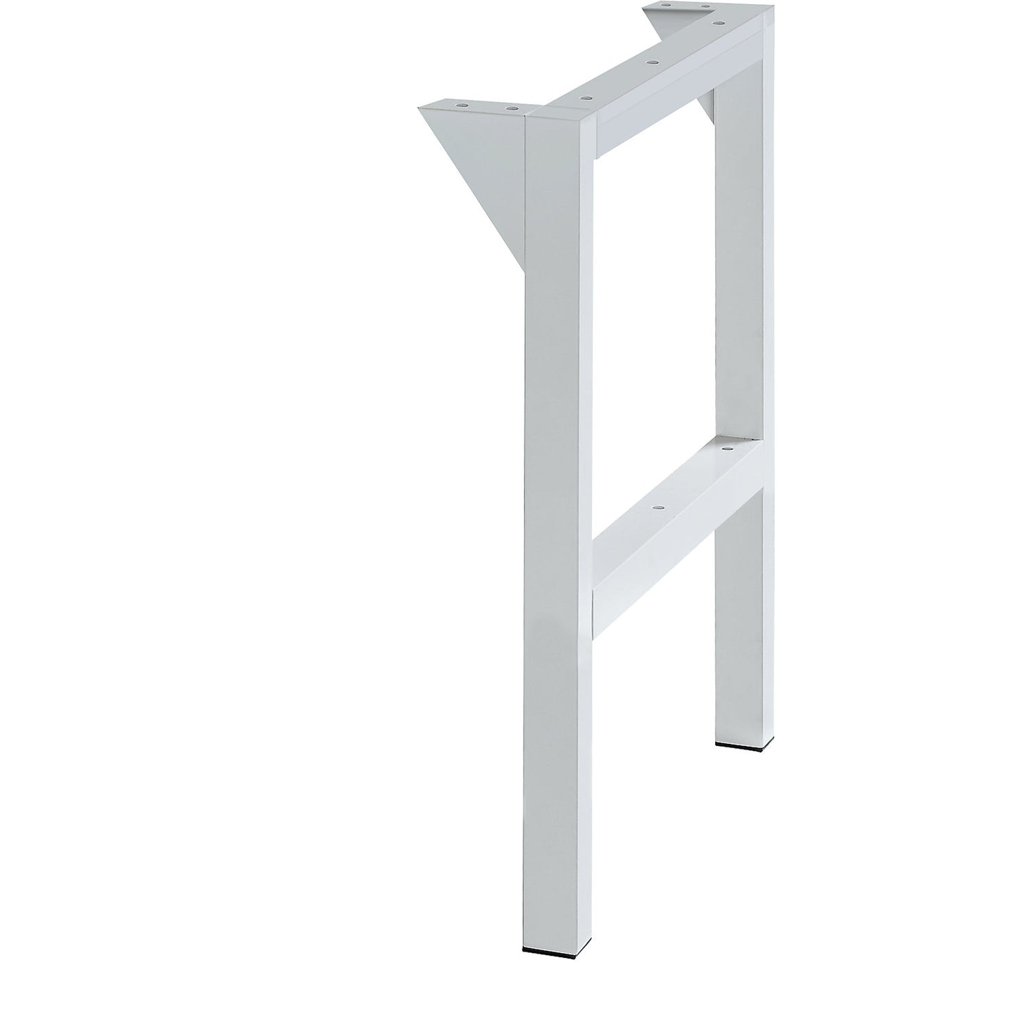 Trestle leg, combination with workbench tops/drawer cupboards, light grey.