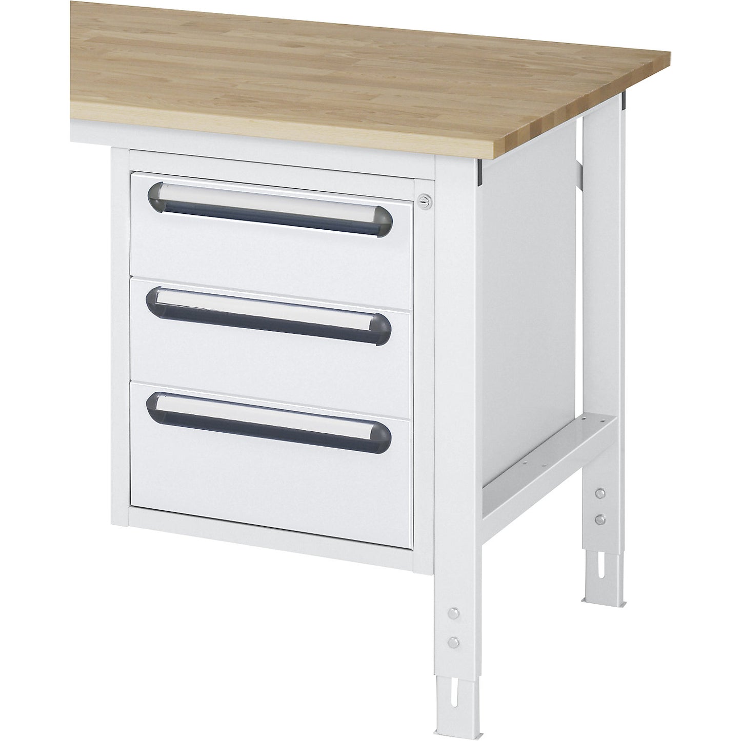 Add-on drawer unit, height 545 mm, 3 drawers, light grey.
