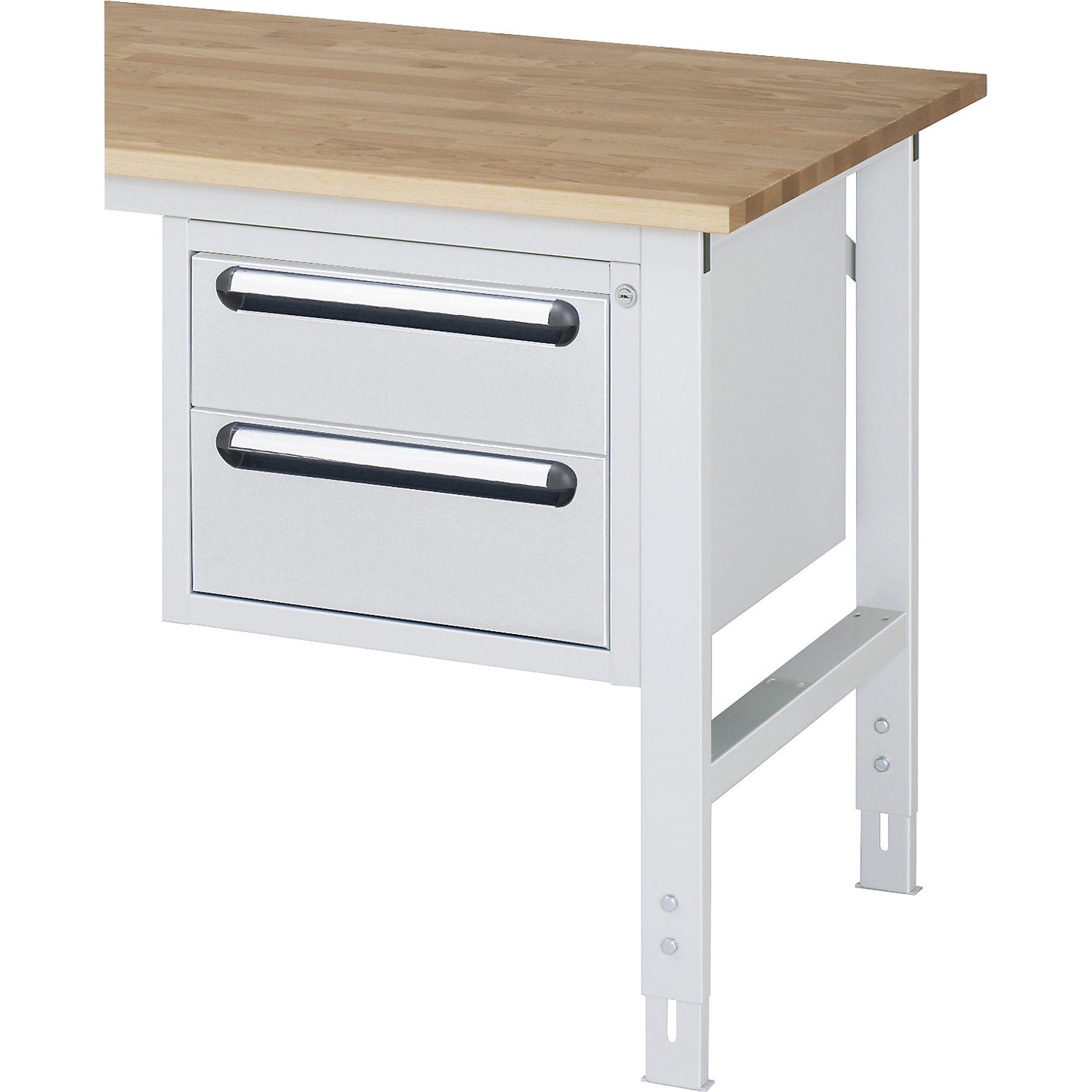 Add-on drawer unit, height 395 mm, 2 drawers, light grey.