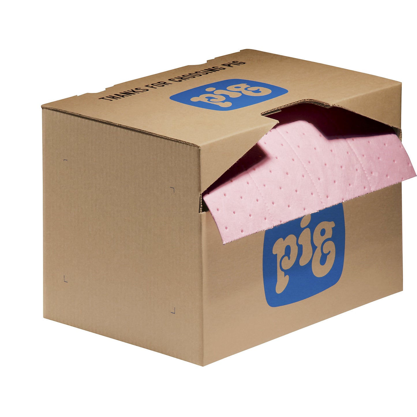 RIP-&-FIT® HazMat absorbent sheeting roll for chemicals, heavyweight version, in dispenser box, length 18 m, width 380 mm.
