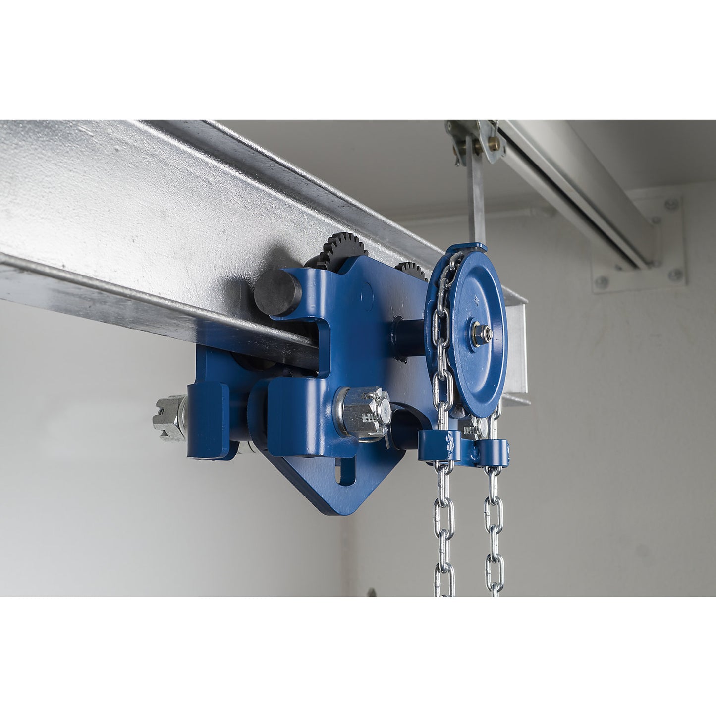 Manual hoist dolly LST-G, adjustment width max. 203 mm, max. load 500 kg.
