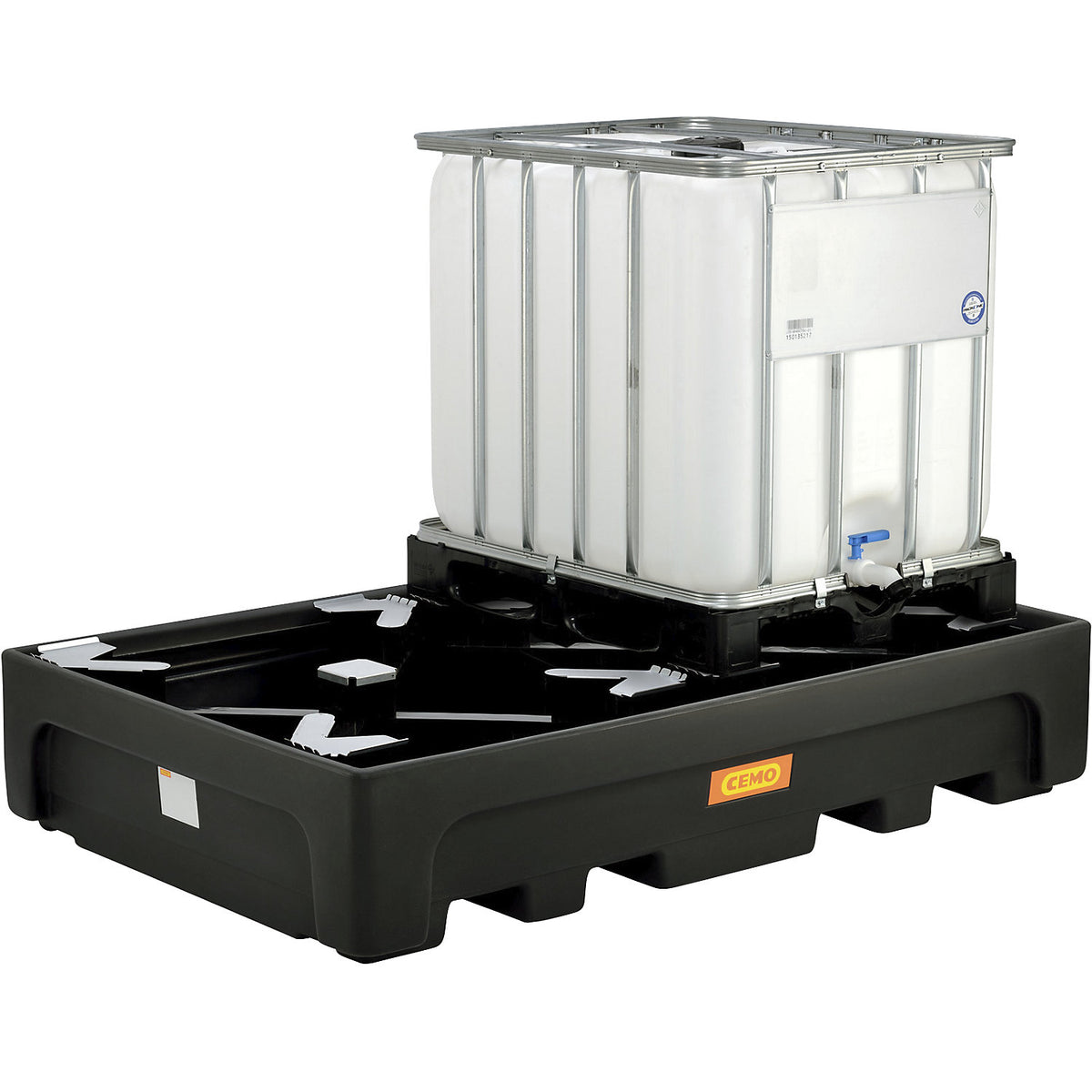 PE sump tray for IBC/CTC tank containers, for 2 x IBC/CTC, with PE cross brace.