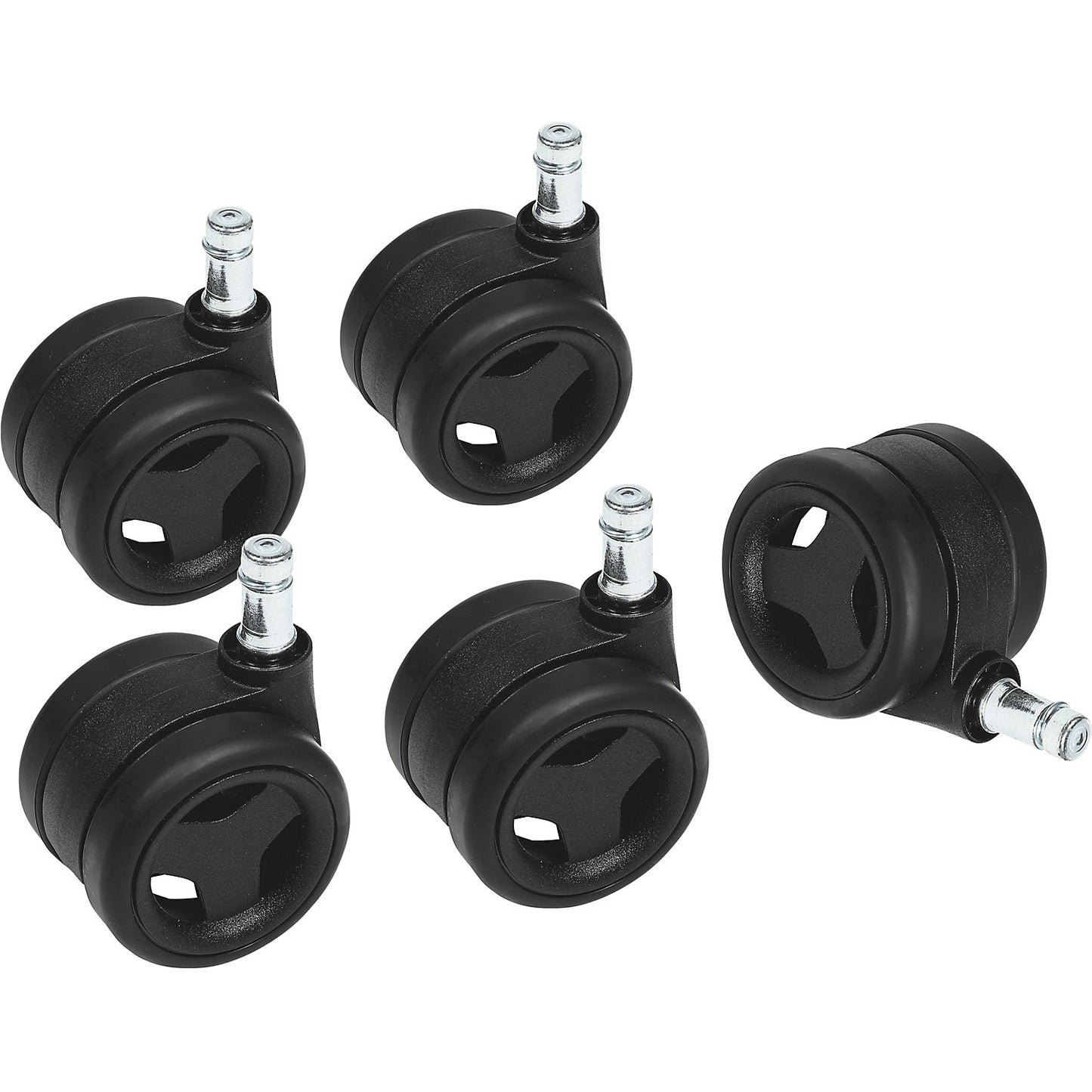Castor set, pack of 5, for SITNESS RS office swivel chair, black.