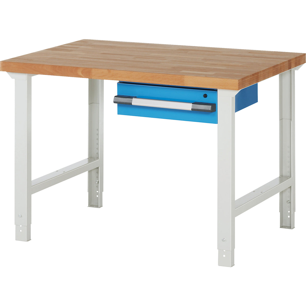 Workbench with suspended drawers, modular system series 7000, 1 single drawer, 2 feet, WxD 1250 x 900 mm.