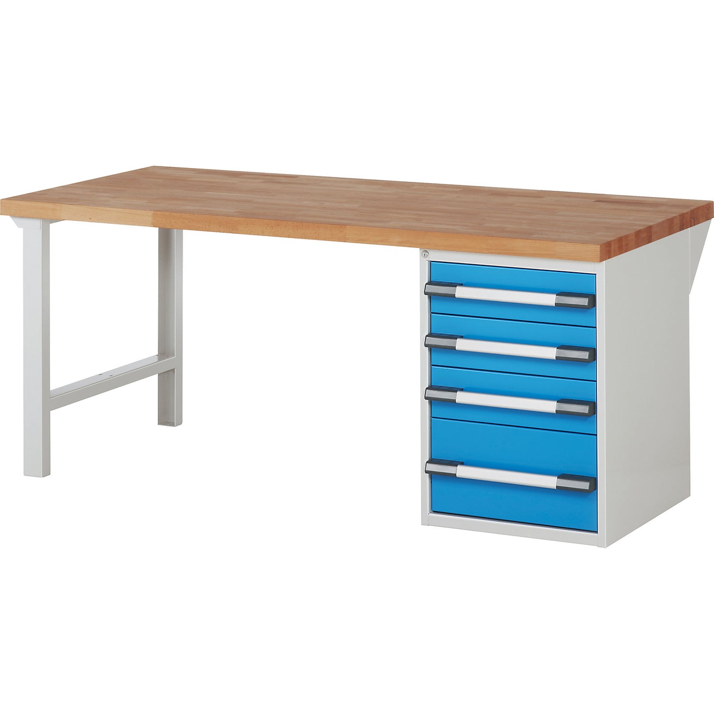 Workbench, Series 7000 modular system, 4 drawers, WxD 2000 x 900 mm.