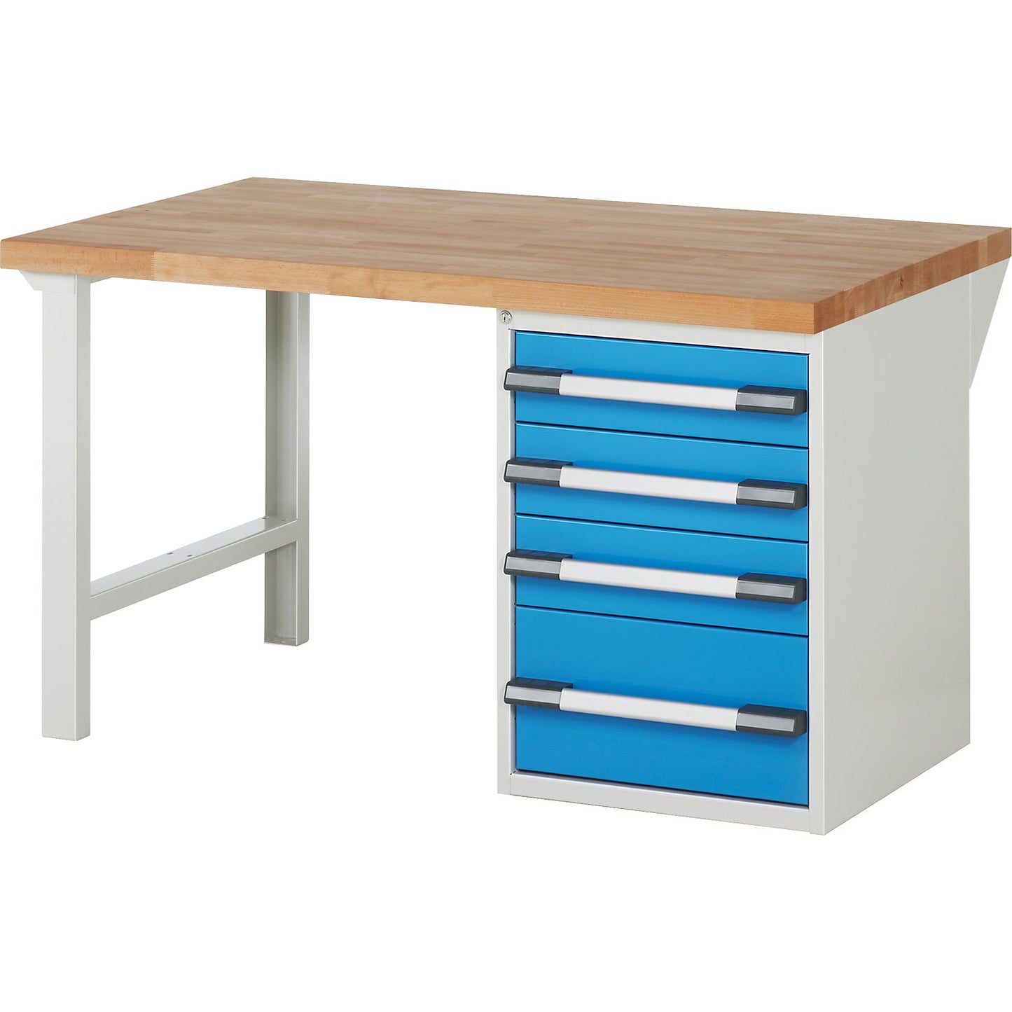 Workbench, Series 7000 modular system, 4 drawers, WxD 1500 x 900 mm.