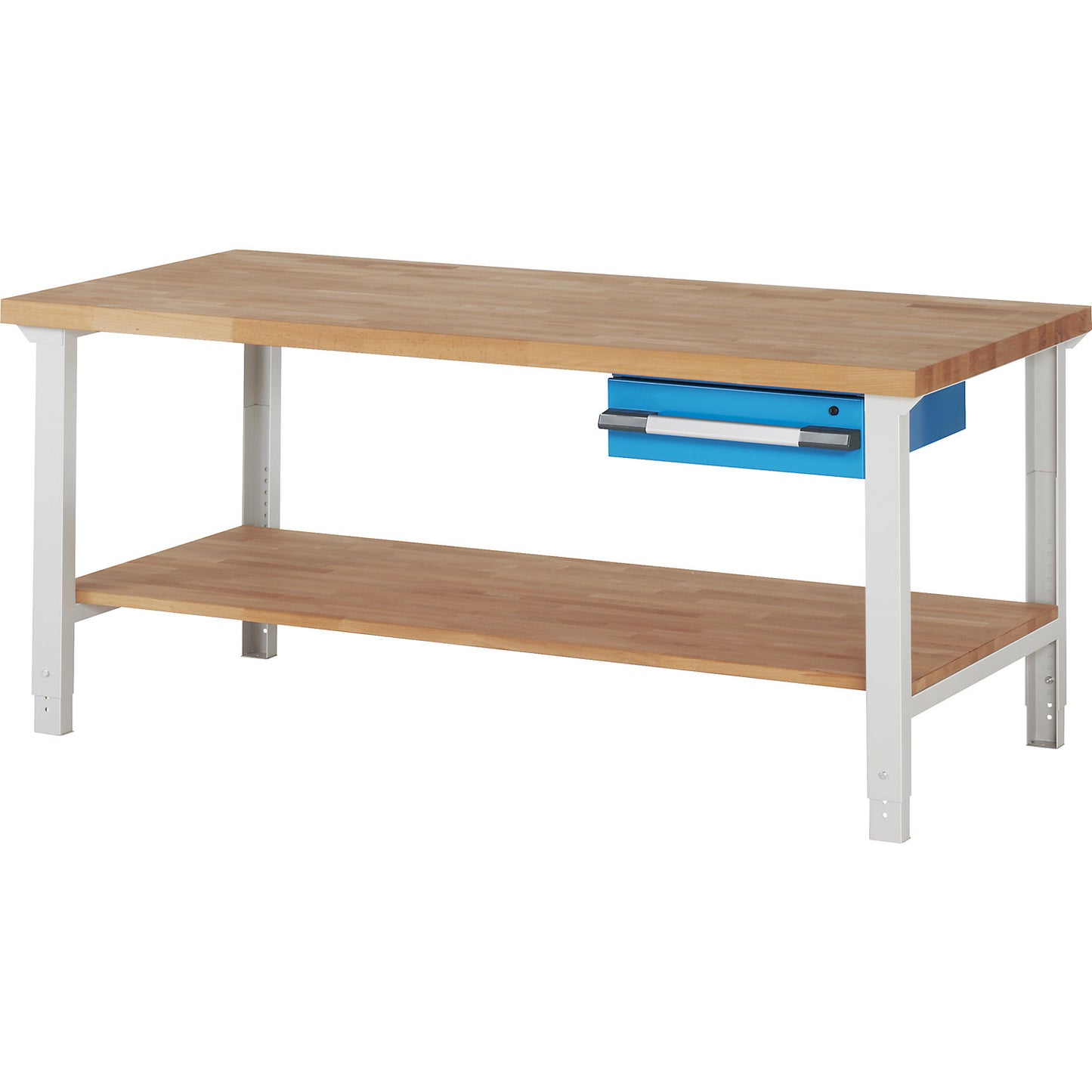Workbench, Series 7000 modular system, 1 drawer, 1 shelf, WxD 2000 x 900 mm.