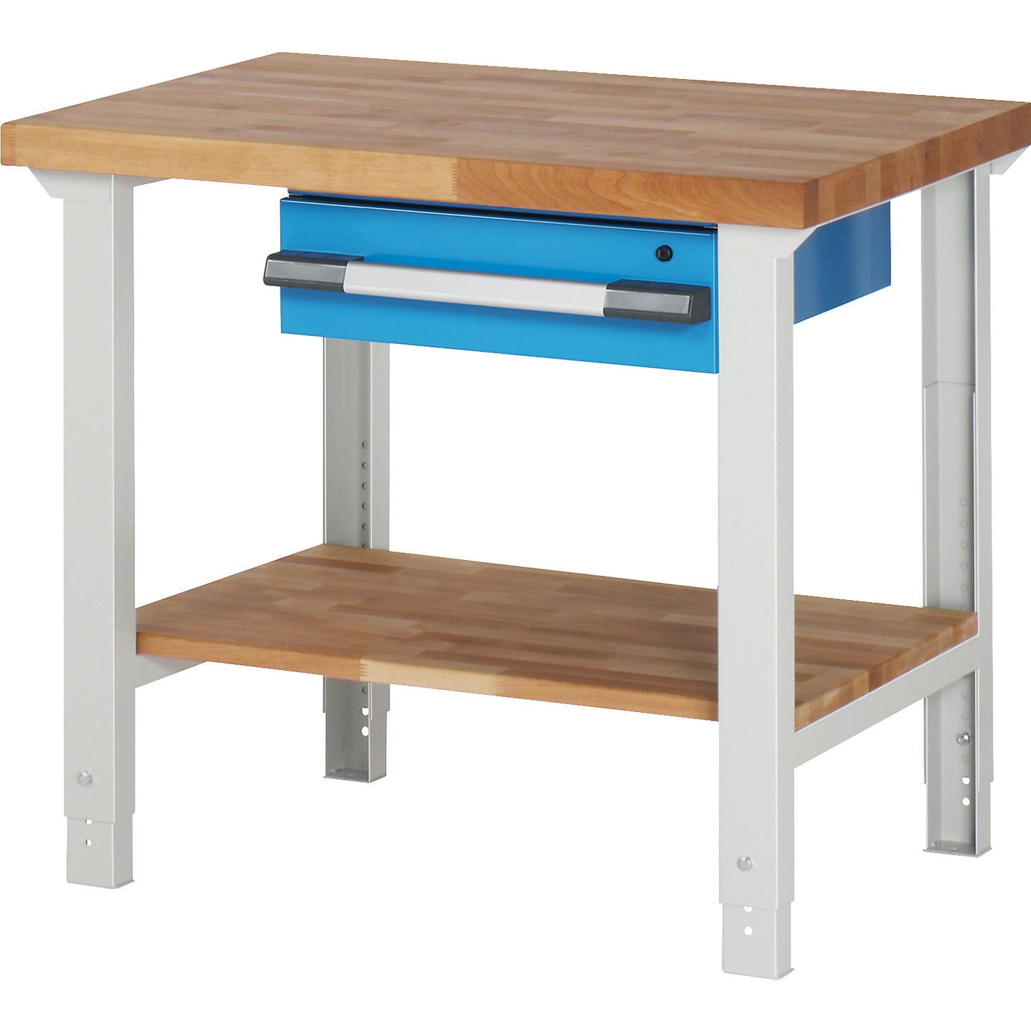 Workbench, Series 7000 modular system, 1 drawer, 1 shelf, WxD 1000 x 700 mm.