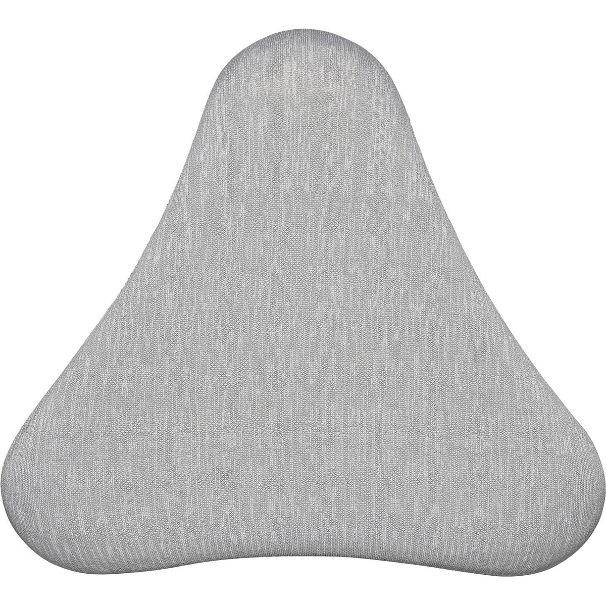 SITNESS H stool, model H1, with triangular seat, covering with grey pattern, grey sole.