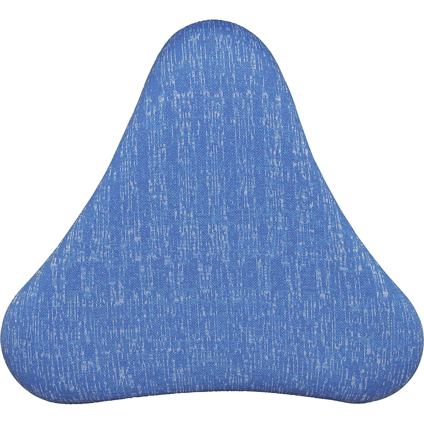 SITNESS H stool, model H1, with triangular seat, covering with blue pattern, blue sole.