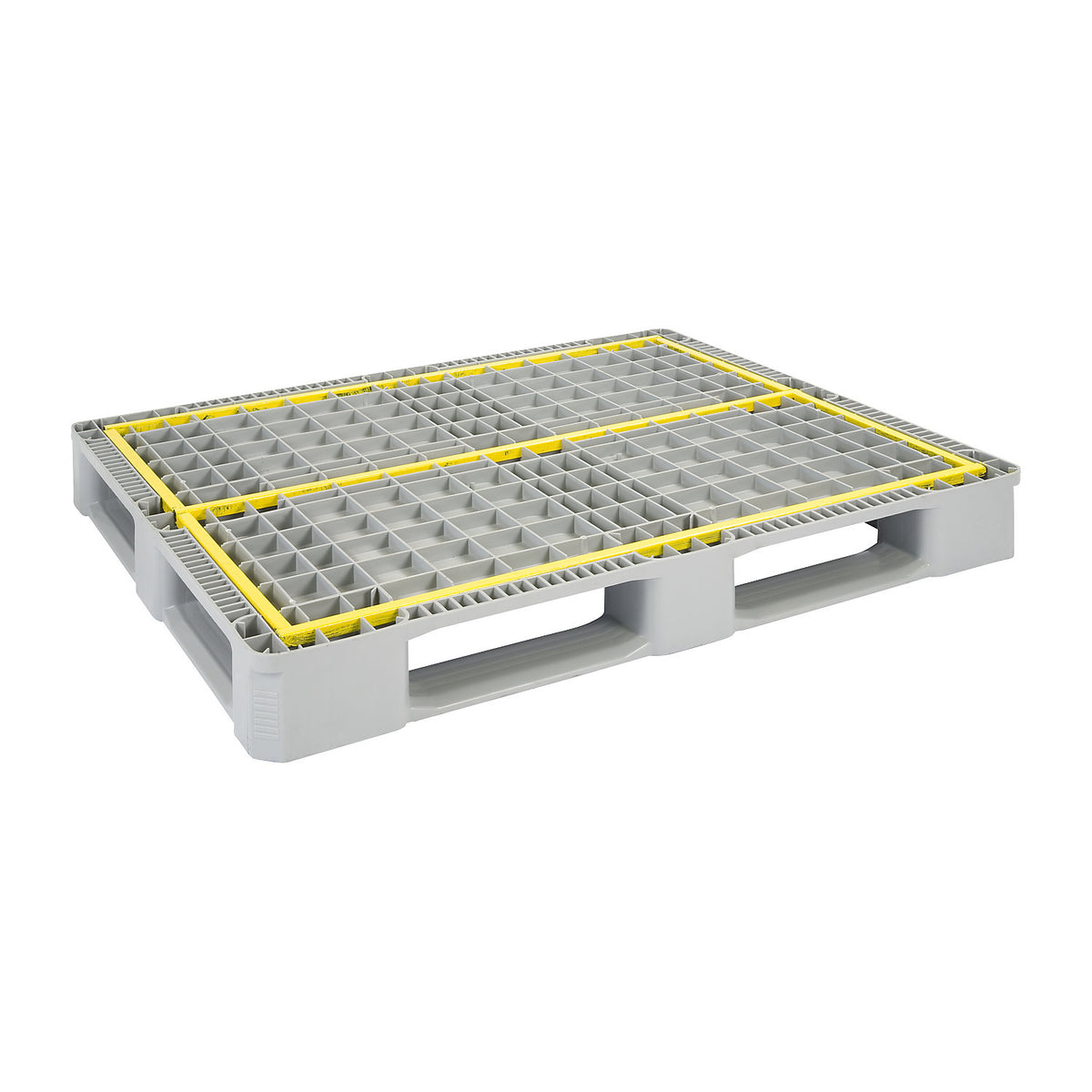 Hygienic pallet, 5 runners and 5 steel reinforcements, LxW 1200 x 1000 mm.