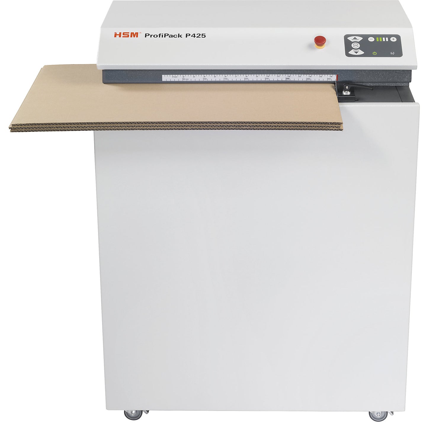 ProfiPack P425 cardboard perforator, HxWxD 990 x 700 x 490 mm, operating width 425 mm.