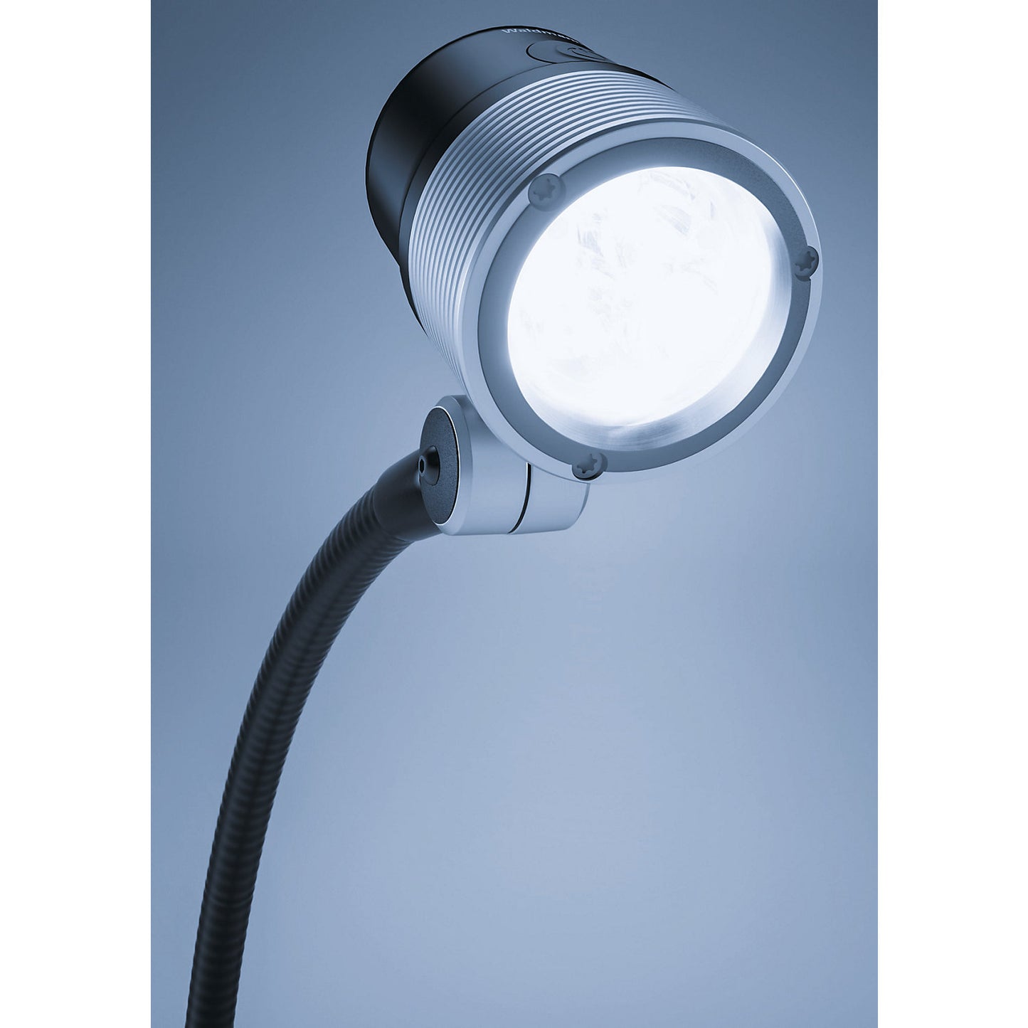 LED flexible arm machine lamp, 9 W, spotlight with beam angle 40°.