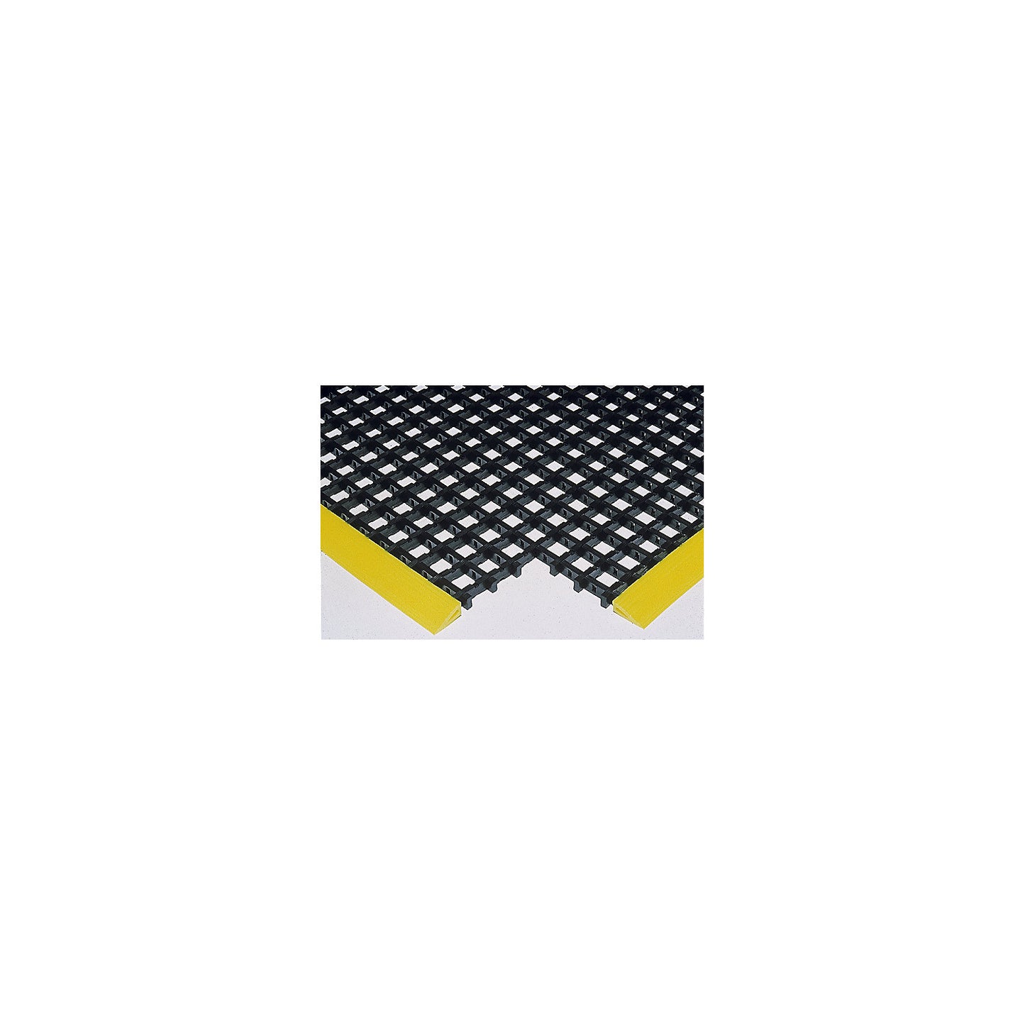 COBAmat® Workstation anti-fatigue matting, with yellow, tapered edges, LxW 1500 x 1000 mm.