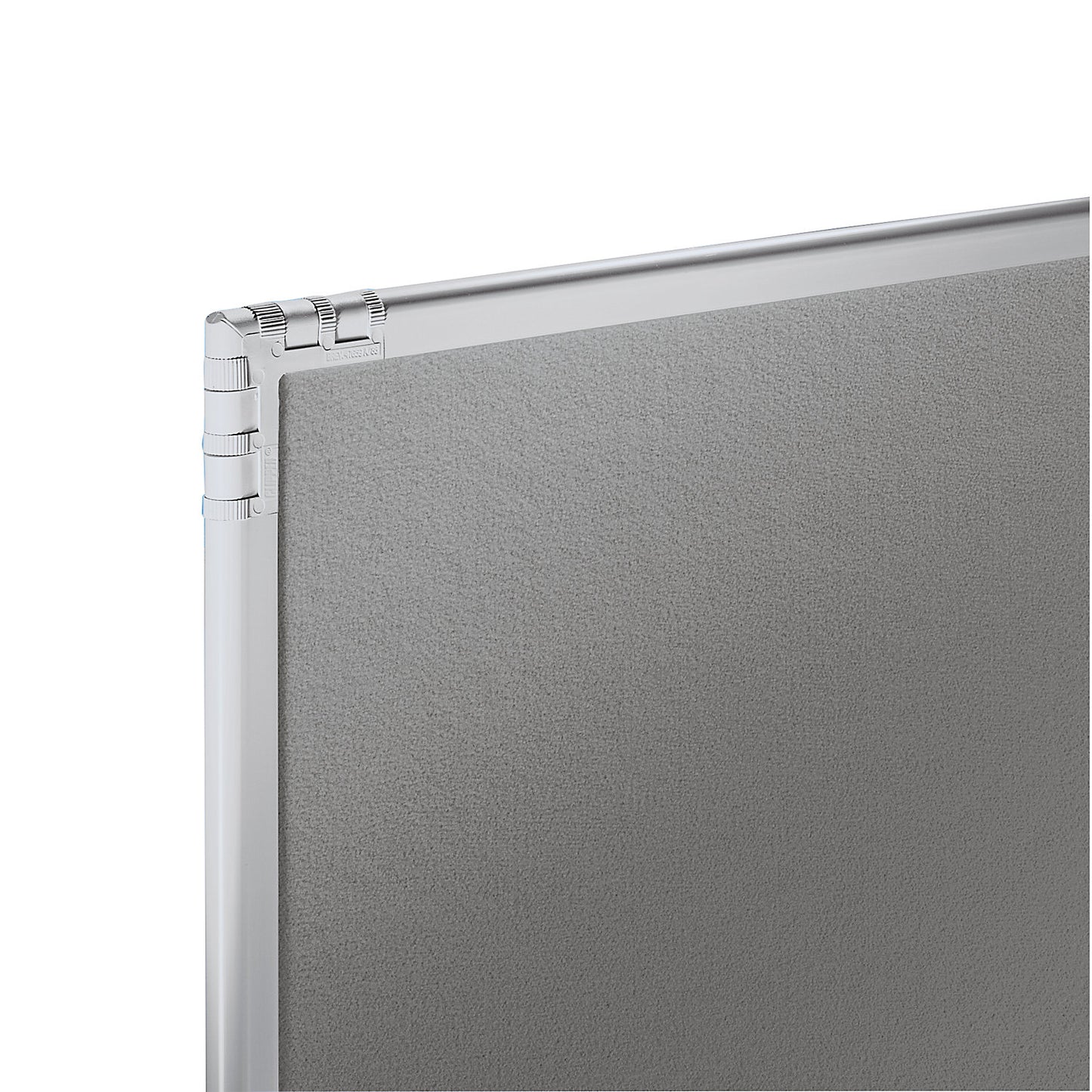 Partition, light grey felt, frame, 1300x1950 mm.