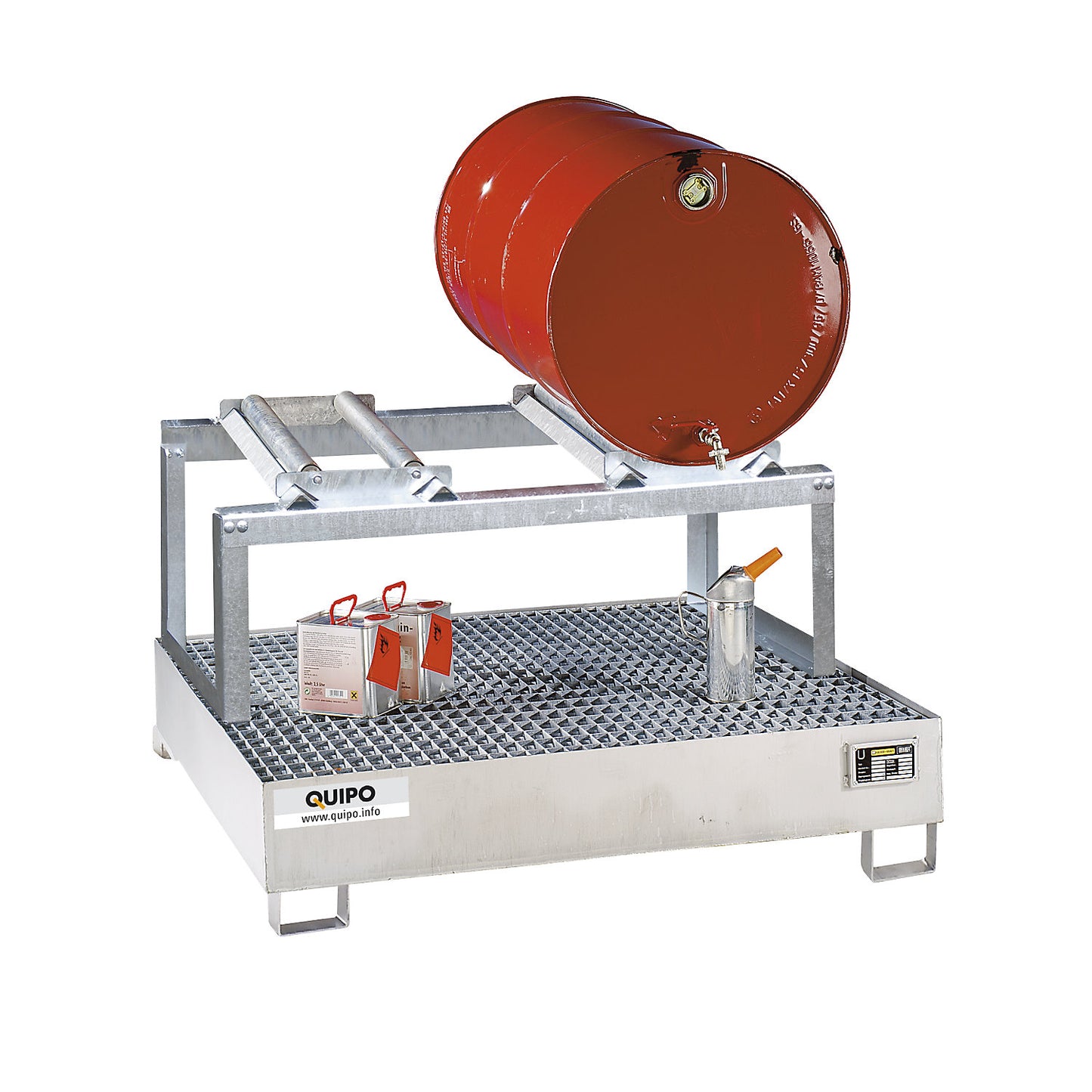 Drum stand, for 2 x 200 litre drum, hot dip galvanised.