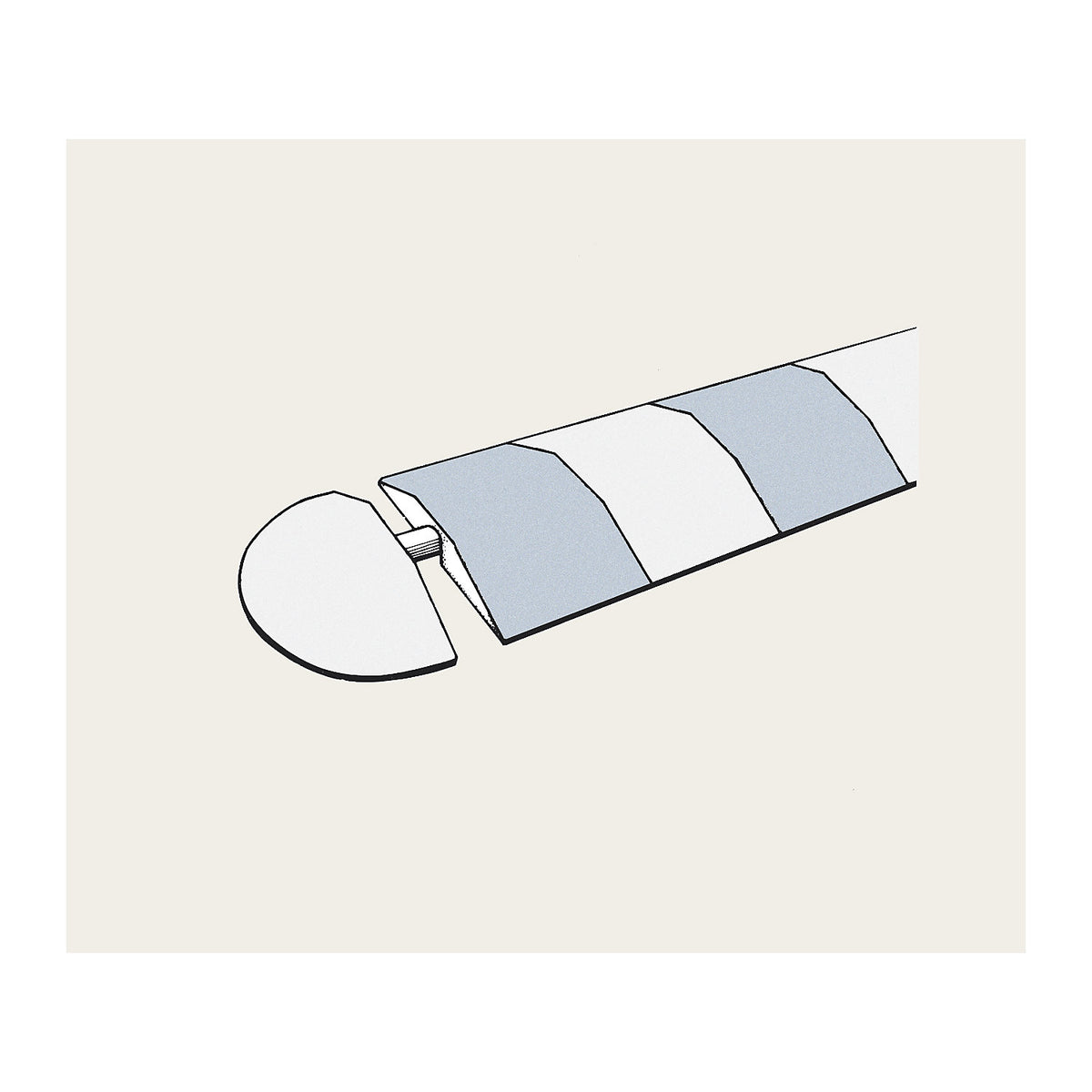 Speed ramp, rubber, height 70 mm, max. 10 km/h, yellow end element.