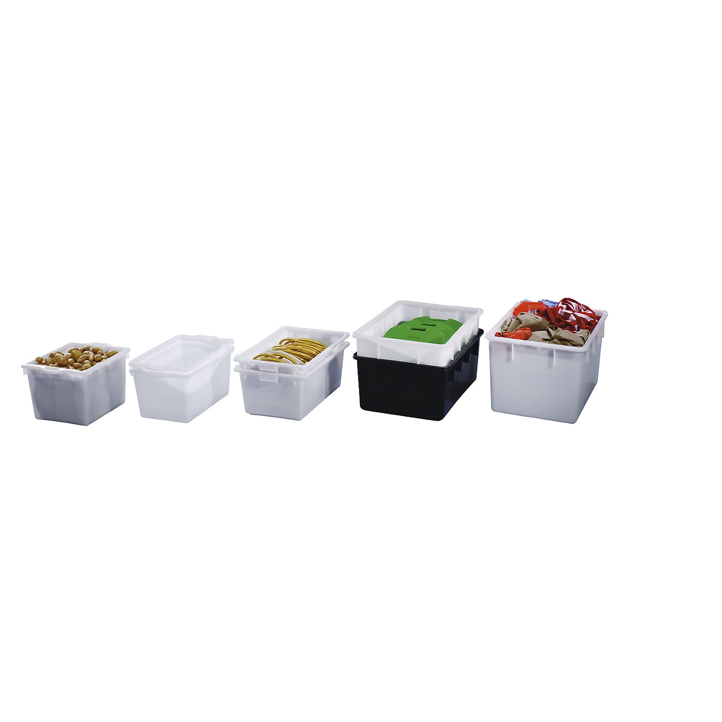 Stacking container made of polyethylene, conical design, capacity 160 l, natural.