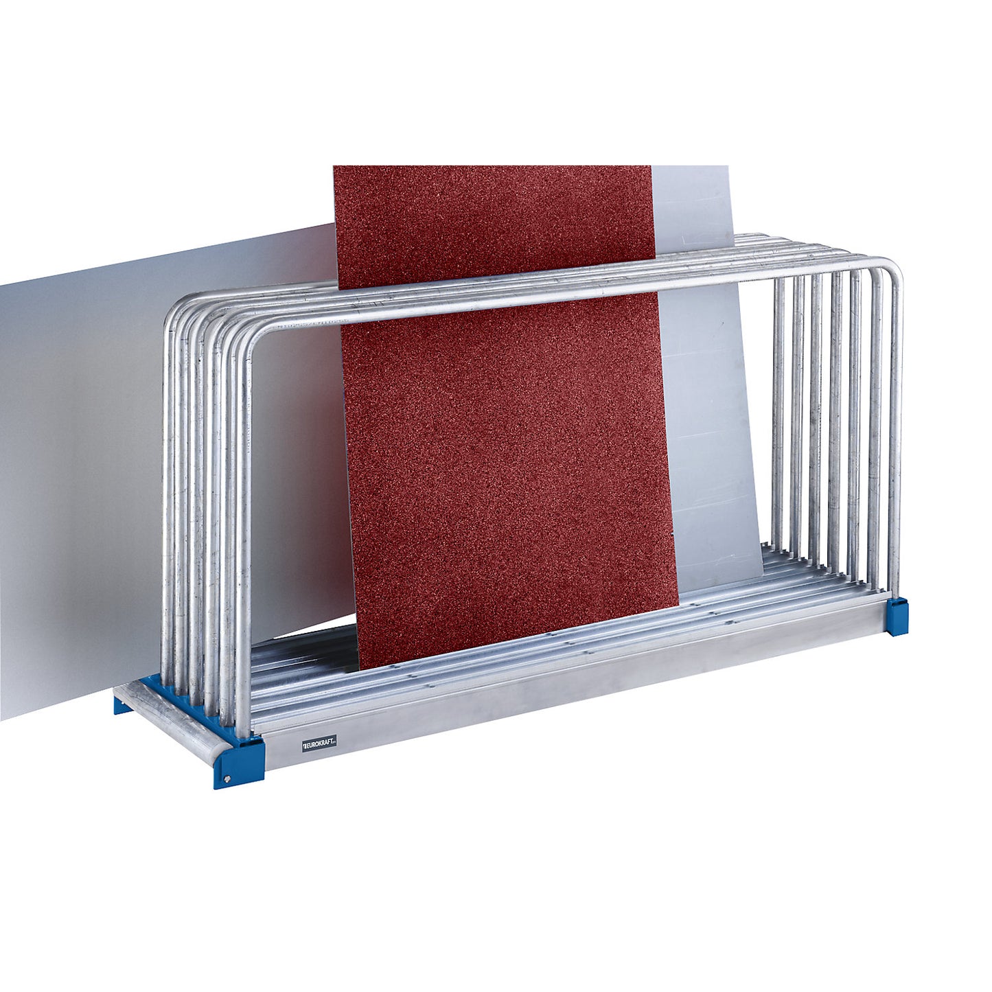 Sheet rack, zinc plated, LxWxH 2030 x 560 x 1000 mm, max. shelf load 1000 kg.