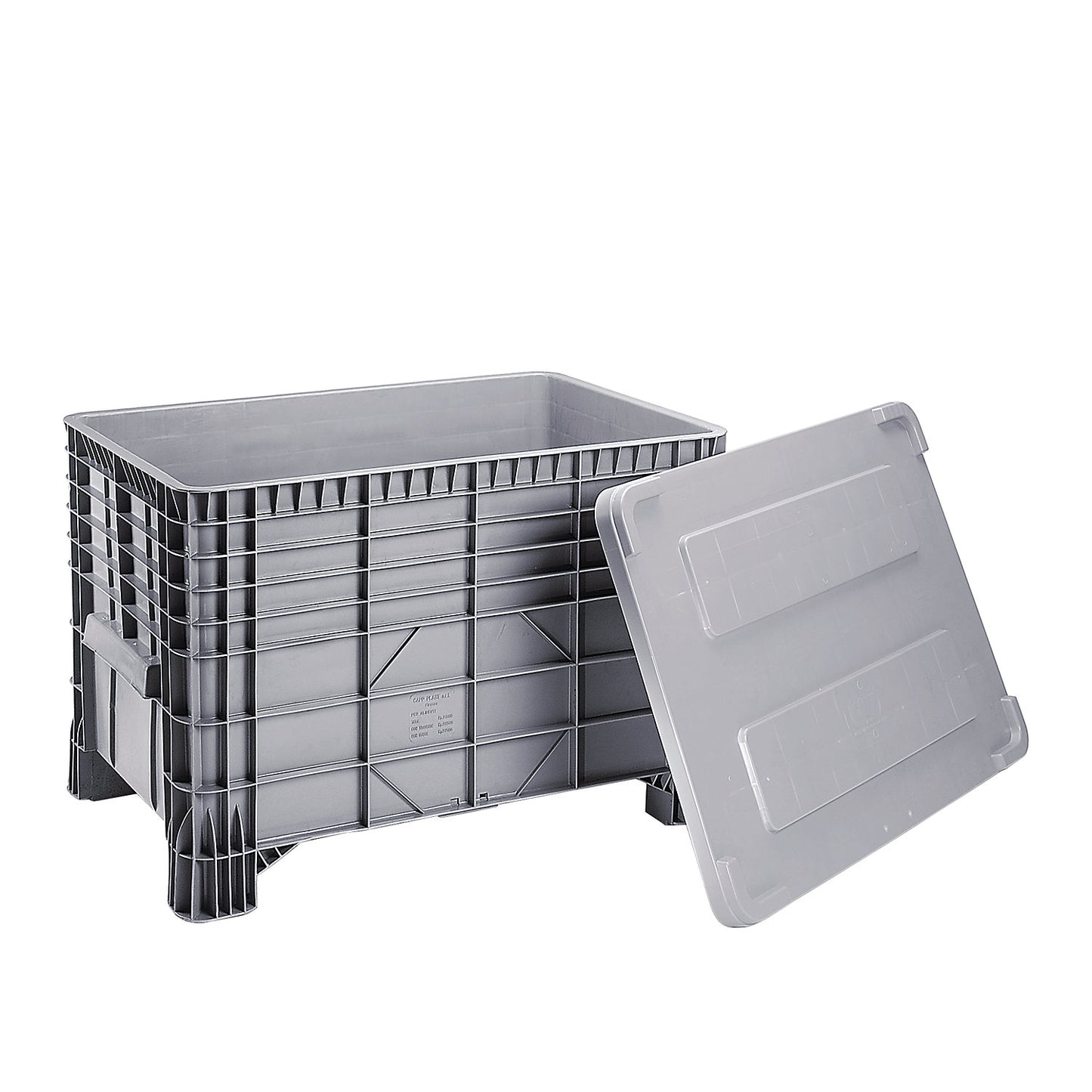 Polyethylene lid, for LxW 1030 x 600 mm, grey.