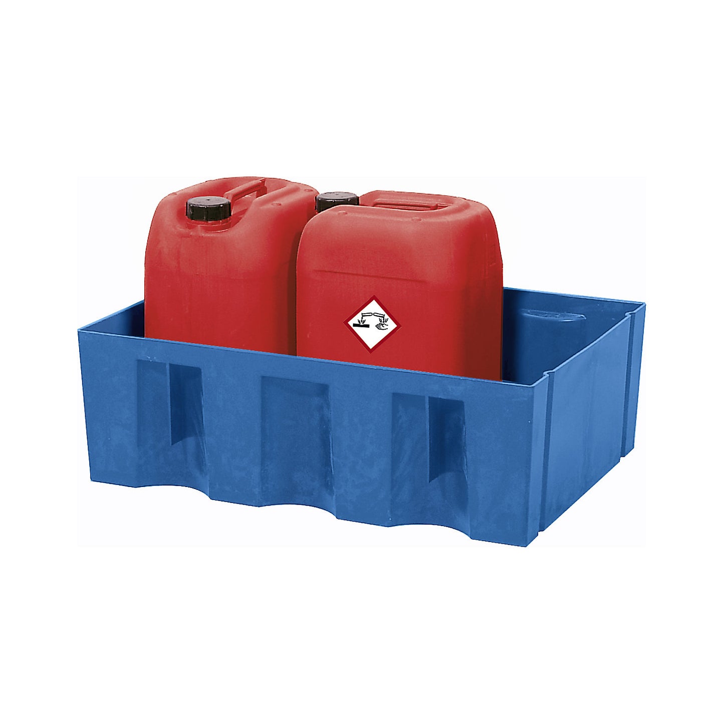PE sump tray for 60 litre drums, sump capacity 60 l, floor / pallet sump, without grate.