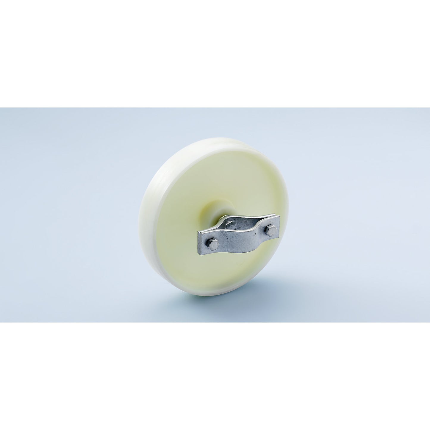 Castor, for mobile fencing, for door section.