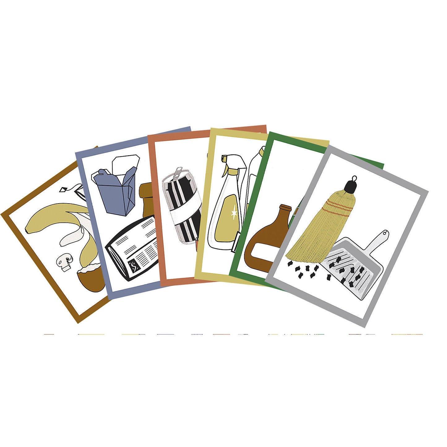 Set of stickers, coloured, coloured, 6 pcs..