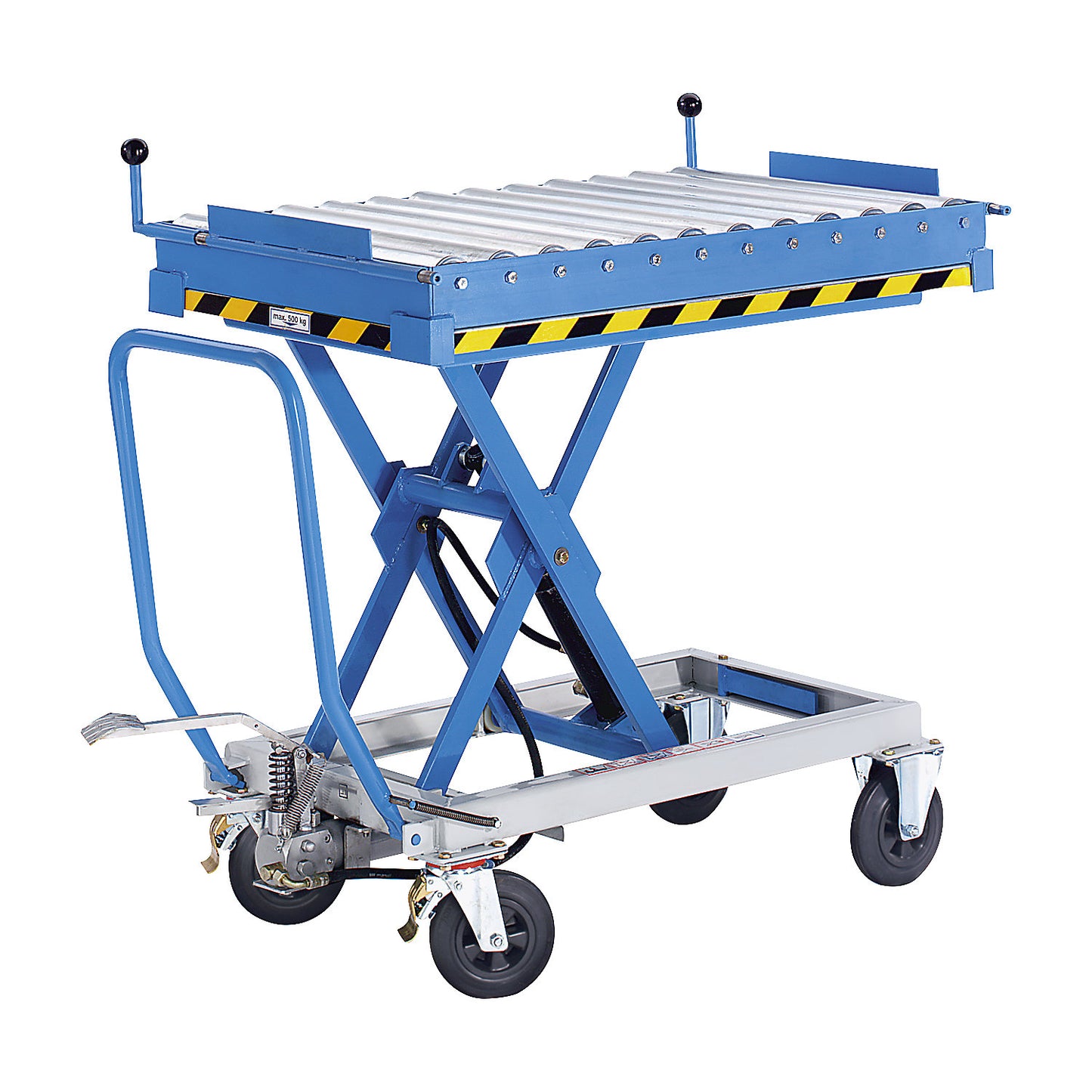 Roller conveyor for scissor lift table, fixed, LxW 1190 x 740 mm.
