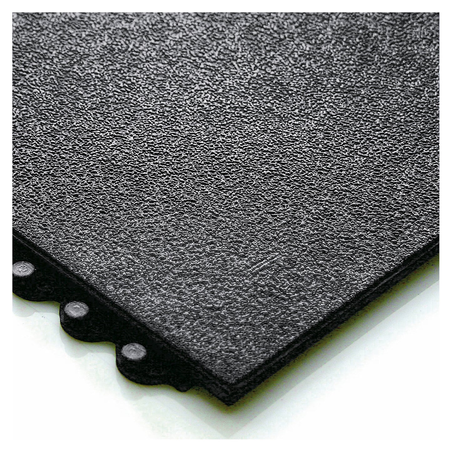 Fatigue-Step workstation floor covering, with closed surface, nitrile rubber, 900 x 900 mm, black.