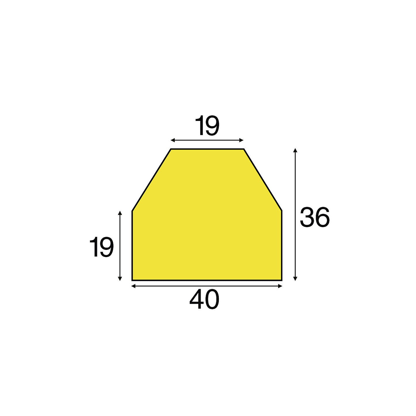 Knuffi® surface protection, type CC, cut to size, sold by the metre, black / yellow.