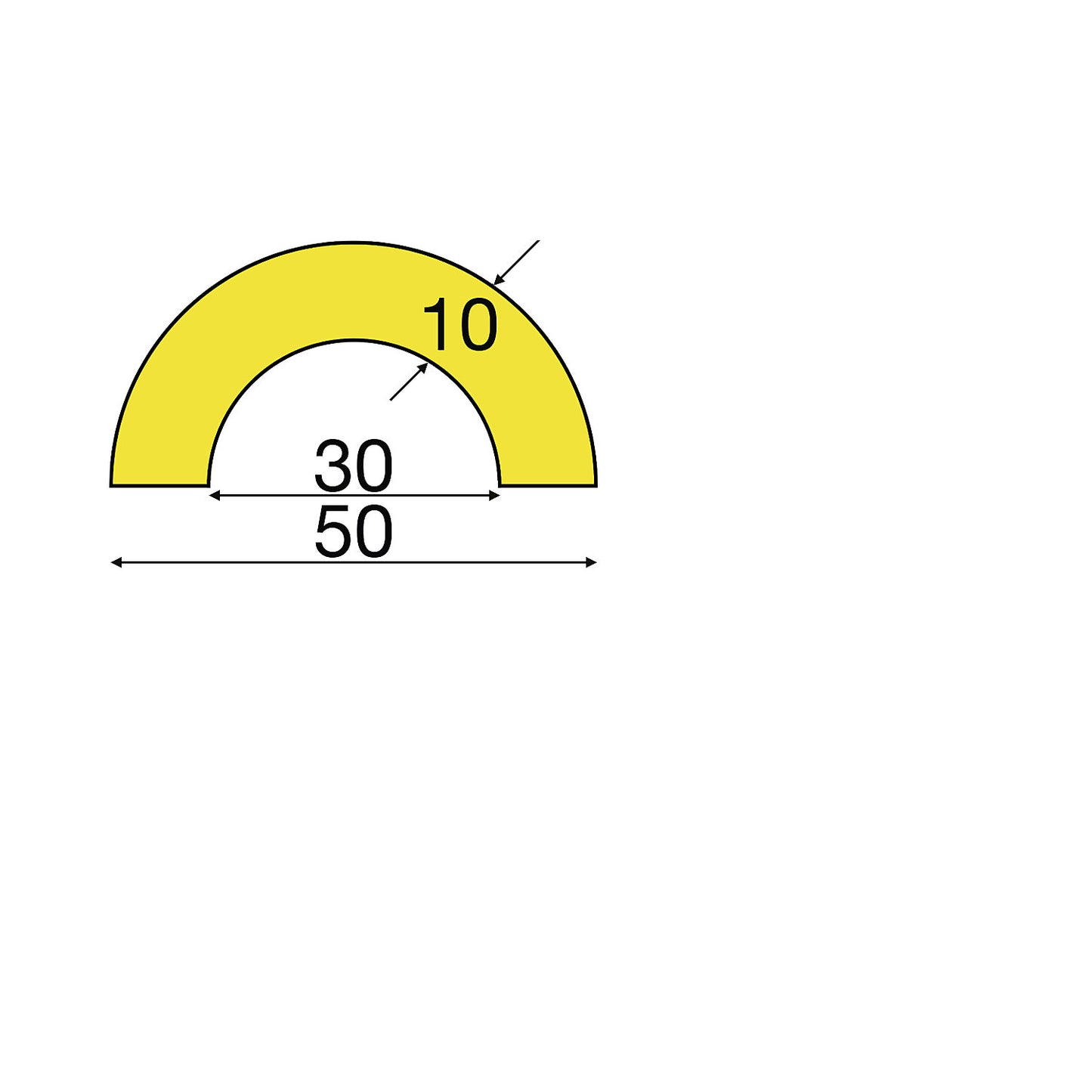 Knuffi® pipe protection, type R30, 1 x 50 m roll, black / yellow.