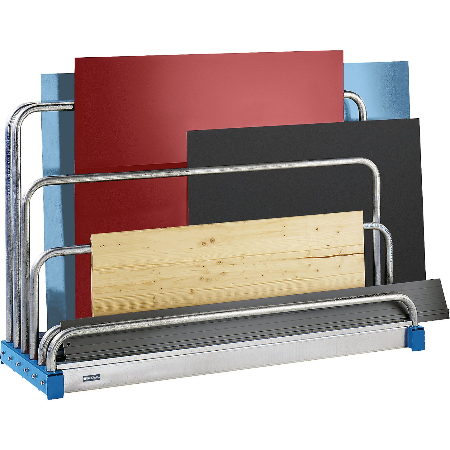 Sheet rack, 5 compartments, LxWxH 1600 x 480 x 1000 mm, max. shelf load 300 kg.