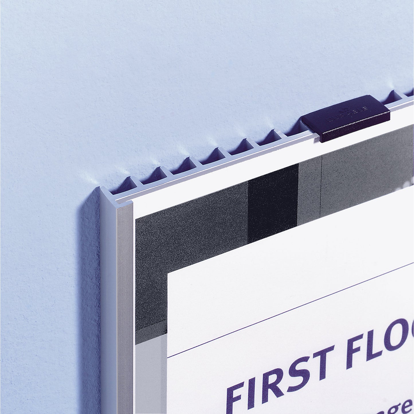 Door sign, ribbed design with acrylic cover plate, with cardboard insert, WxH 297 x 420 mm, pack of 1.