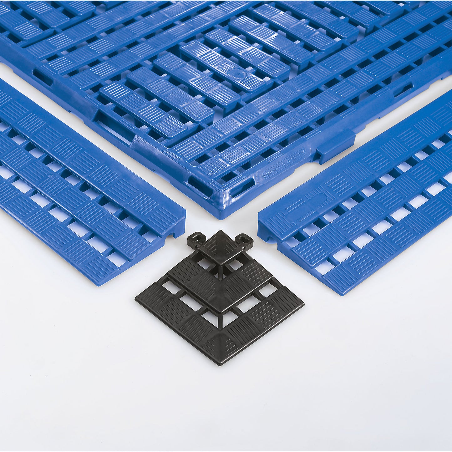 Plastic floor tile, polyethylene, LxW 1200 x 600 mm, pack of 5, blue.