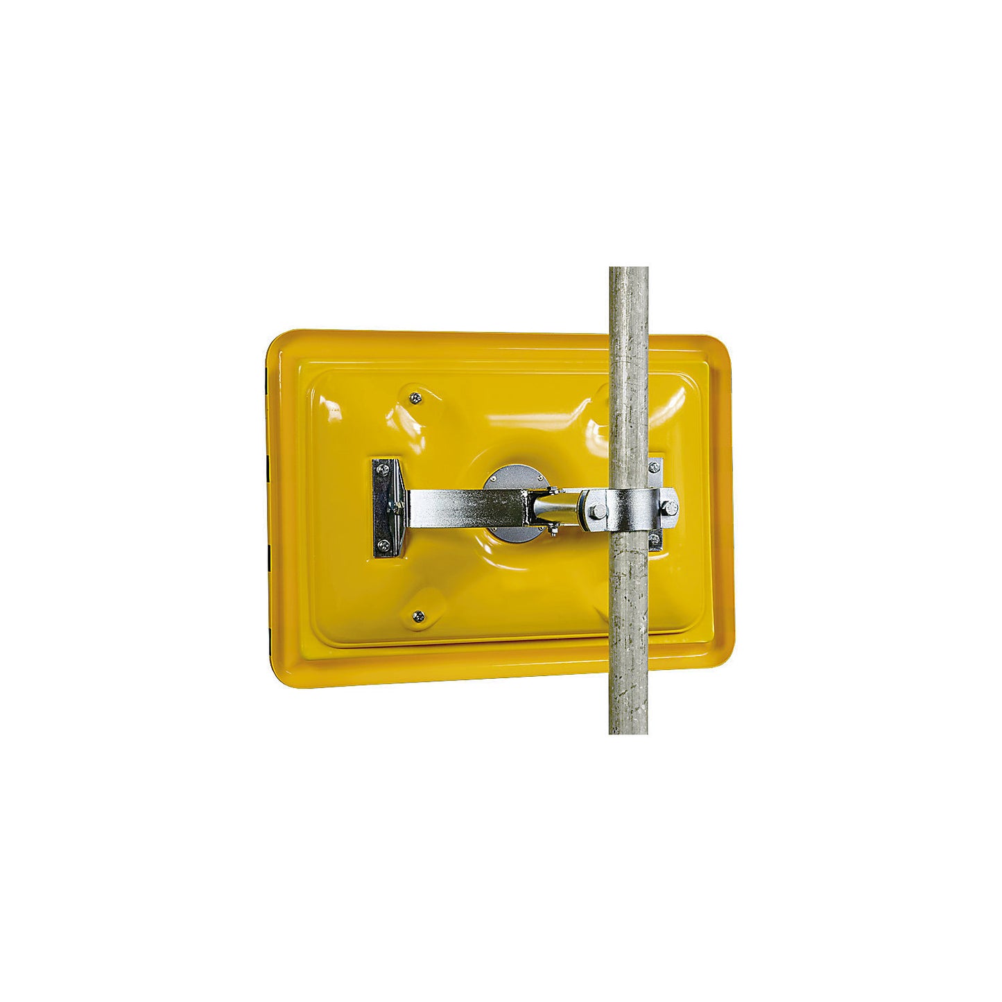 Post mounting adapter, with clamp for pipe Ø 50 - 85 mm, can be positioned horizontally and vertically.
