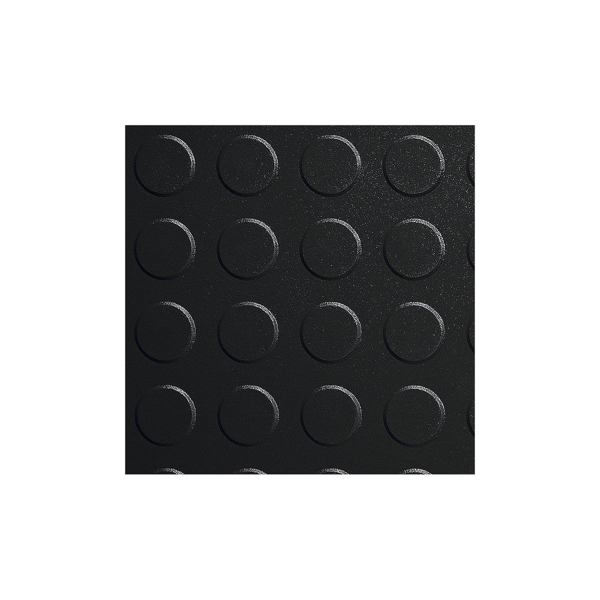 Tough-Lock PVC floor tiles, with studded surface, pack of 8, black.