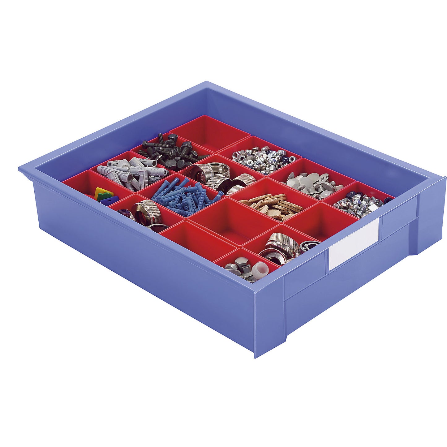 Insert box for drawer, LxWxH 160 x 106 x 54 mm, pack of 8, red.