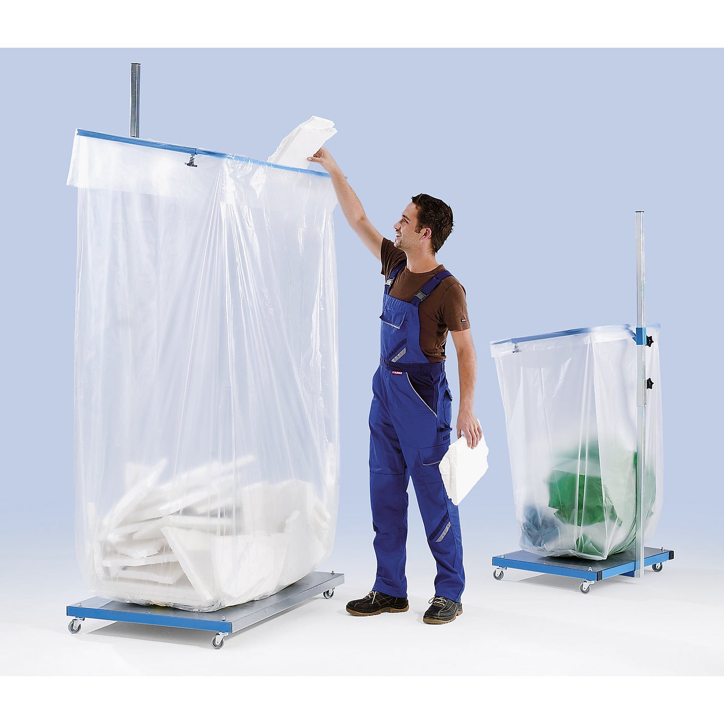 Large capacity recyclable waste collector, steel, for capacity 1000 l, 1-unit collector.