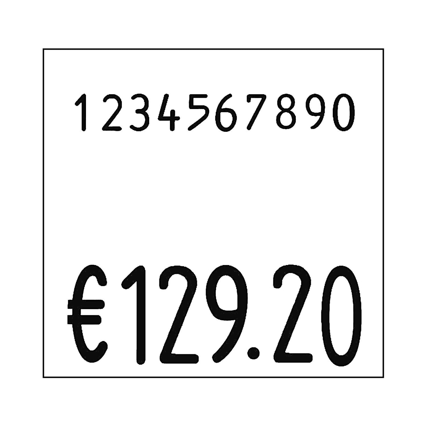 Labels for price labeller, WxH 29 x 28 mm, pack of 24 rolls, 700/roll, white.