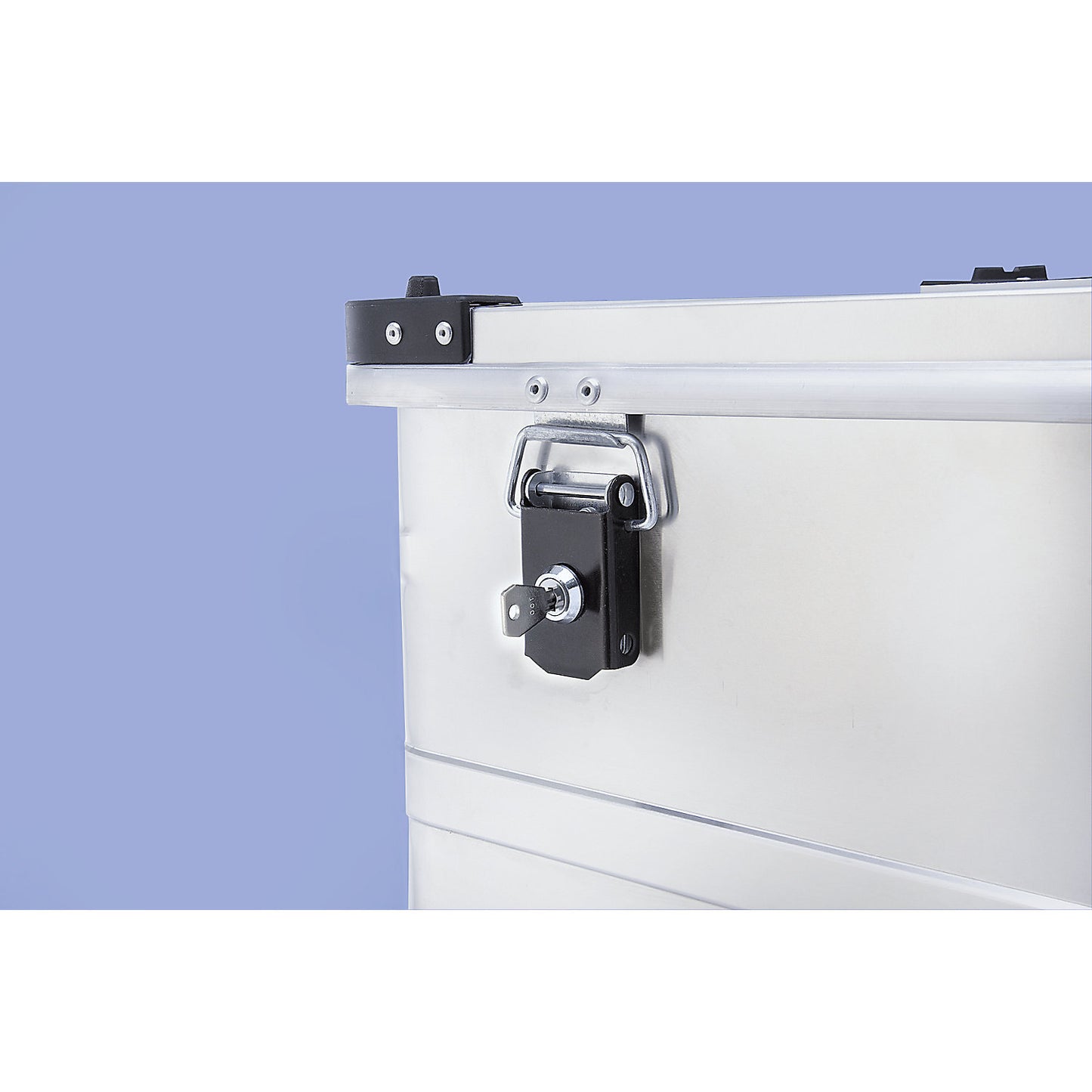 Cylinder lock set for aluminium containers, 2 locks incl. 2 keys, common key.